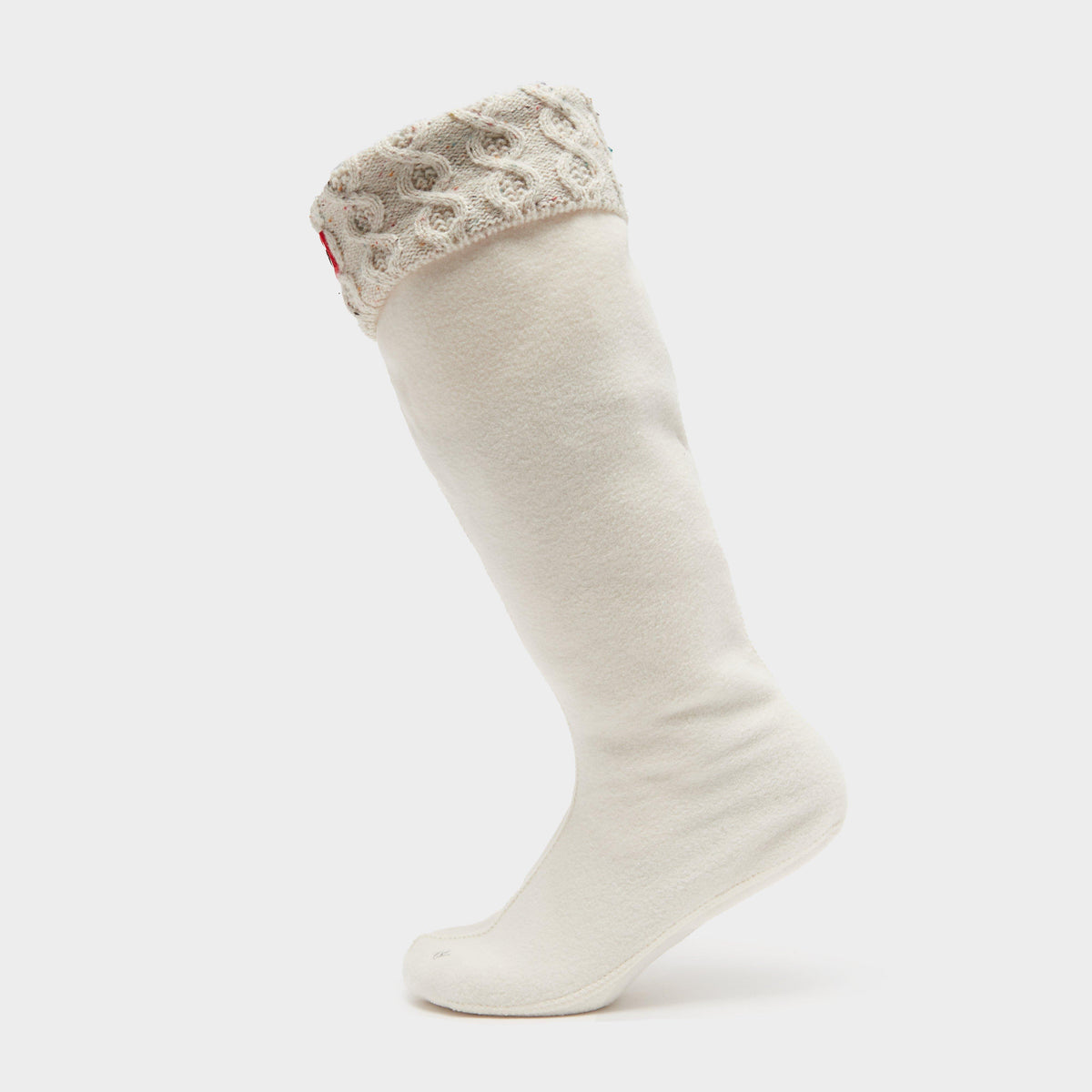 Recycled Twist Tall Boot Socks White
