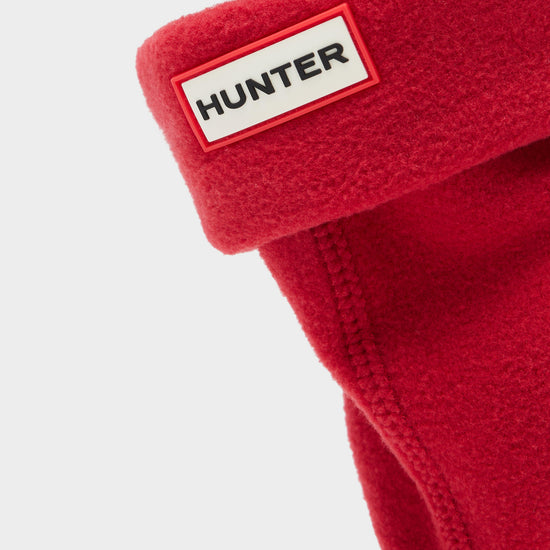 Kids Recycled Fleece Boot Socks Red