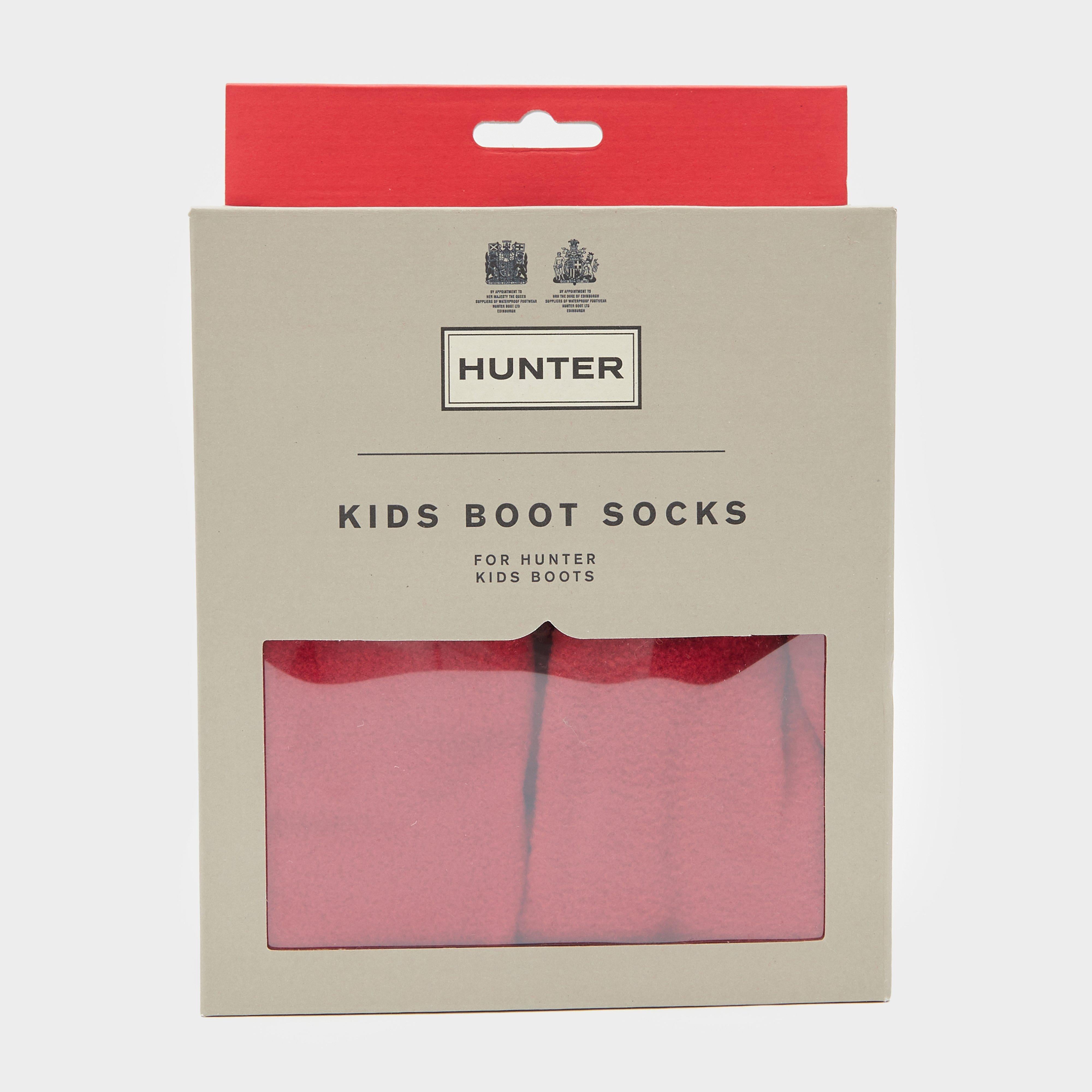 Kids Recycled Fleece Boot Socks Red
