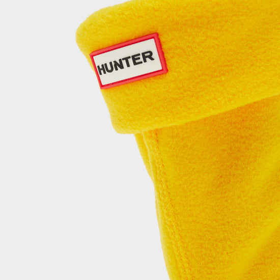 Kids Recycled Fleece Boot Socks Yellow