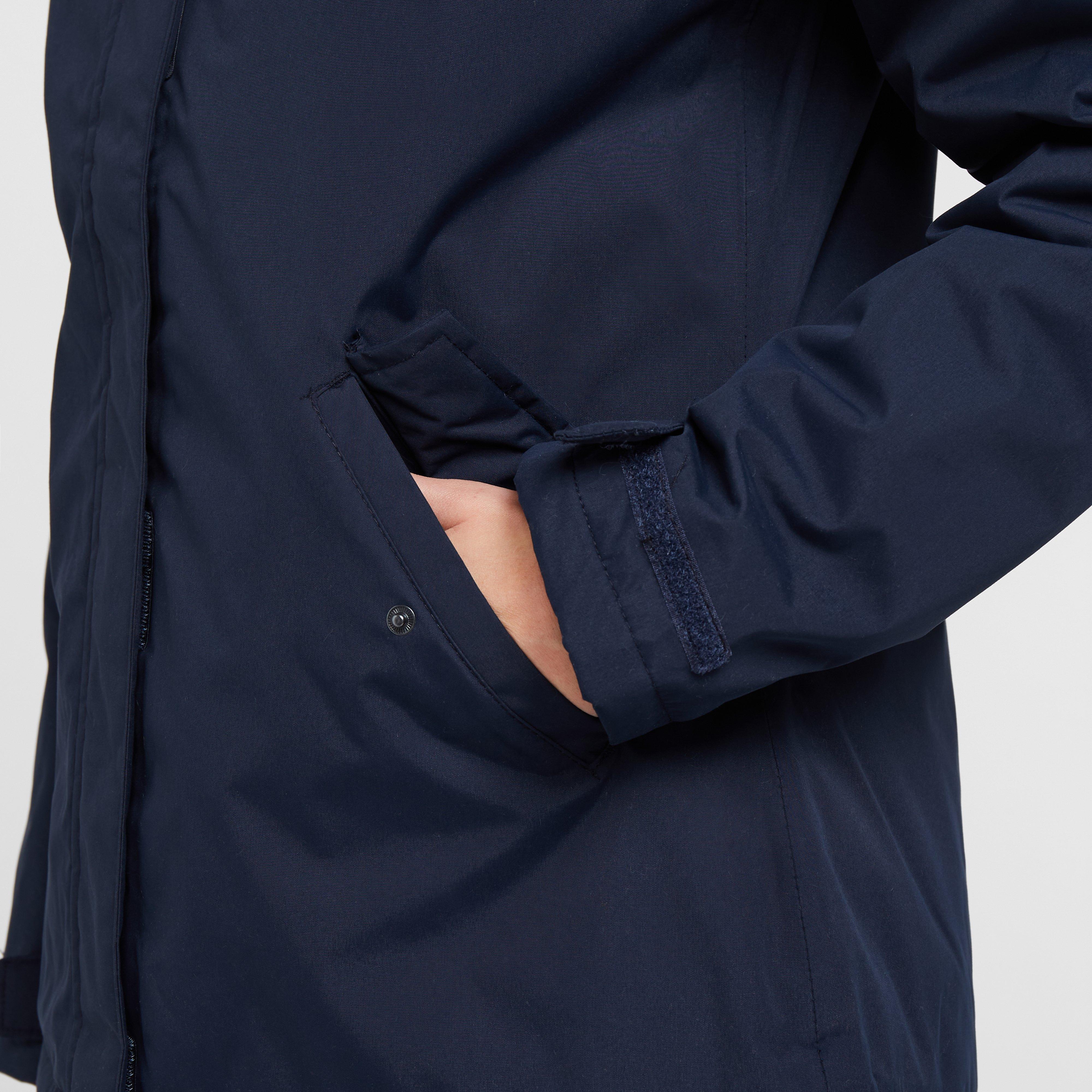 Womens Bria Fur Lined Waterproof Jacket Navy