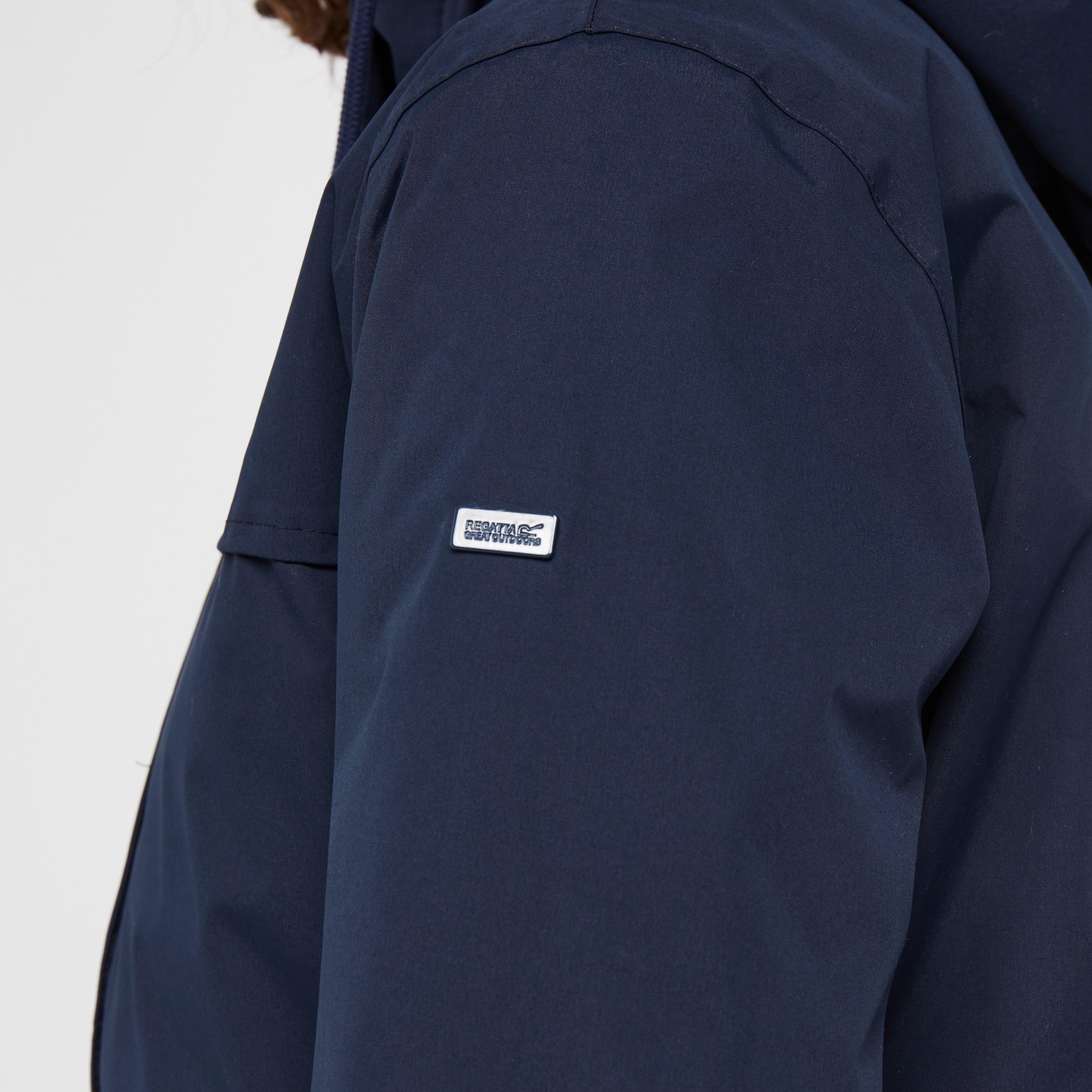 Womens Bria Fur Lined Waterproof Jacket Navy