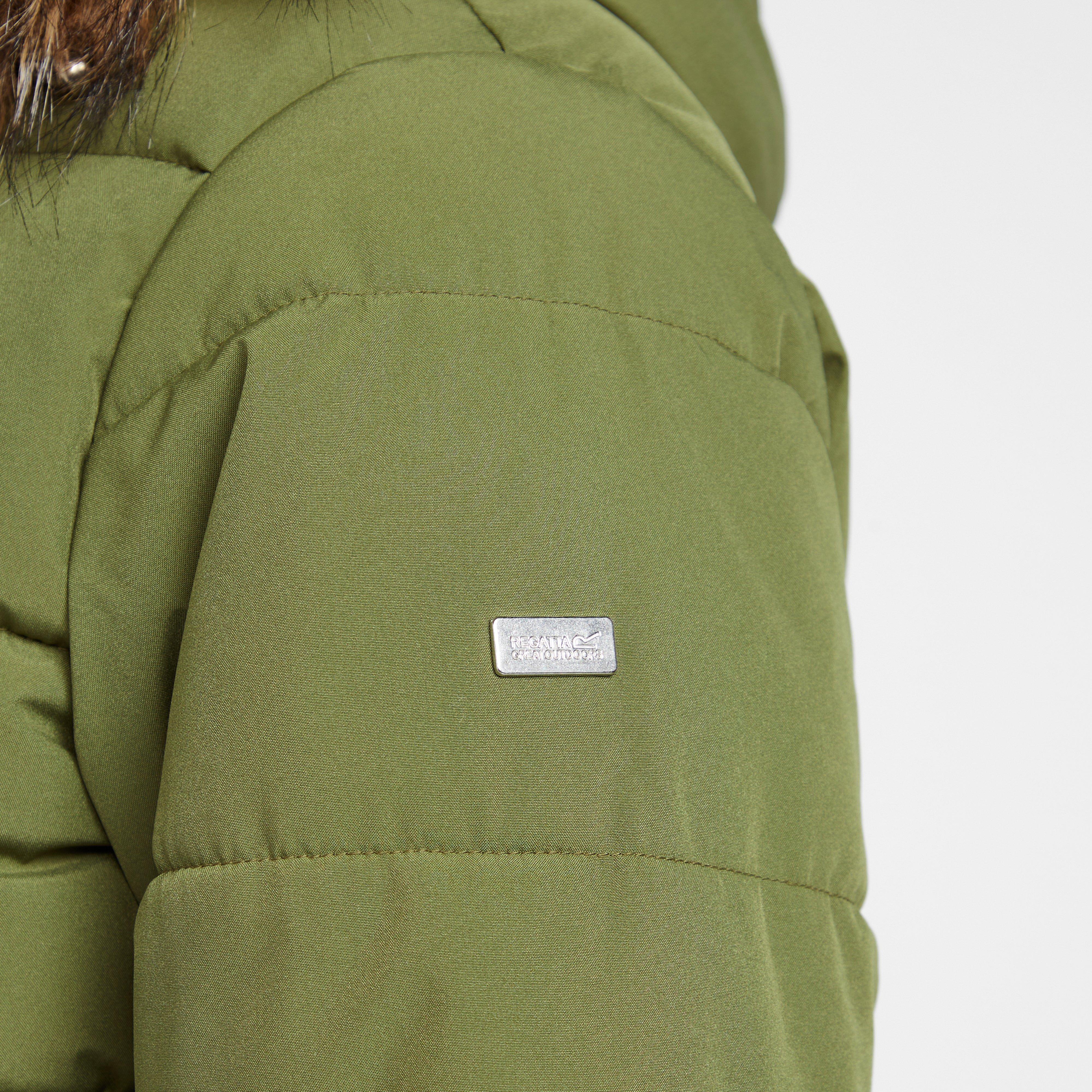 Womens Daleyza Thermal Parka Jacket Green