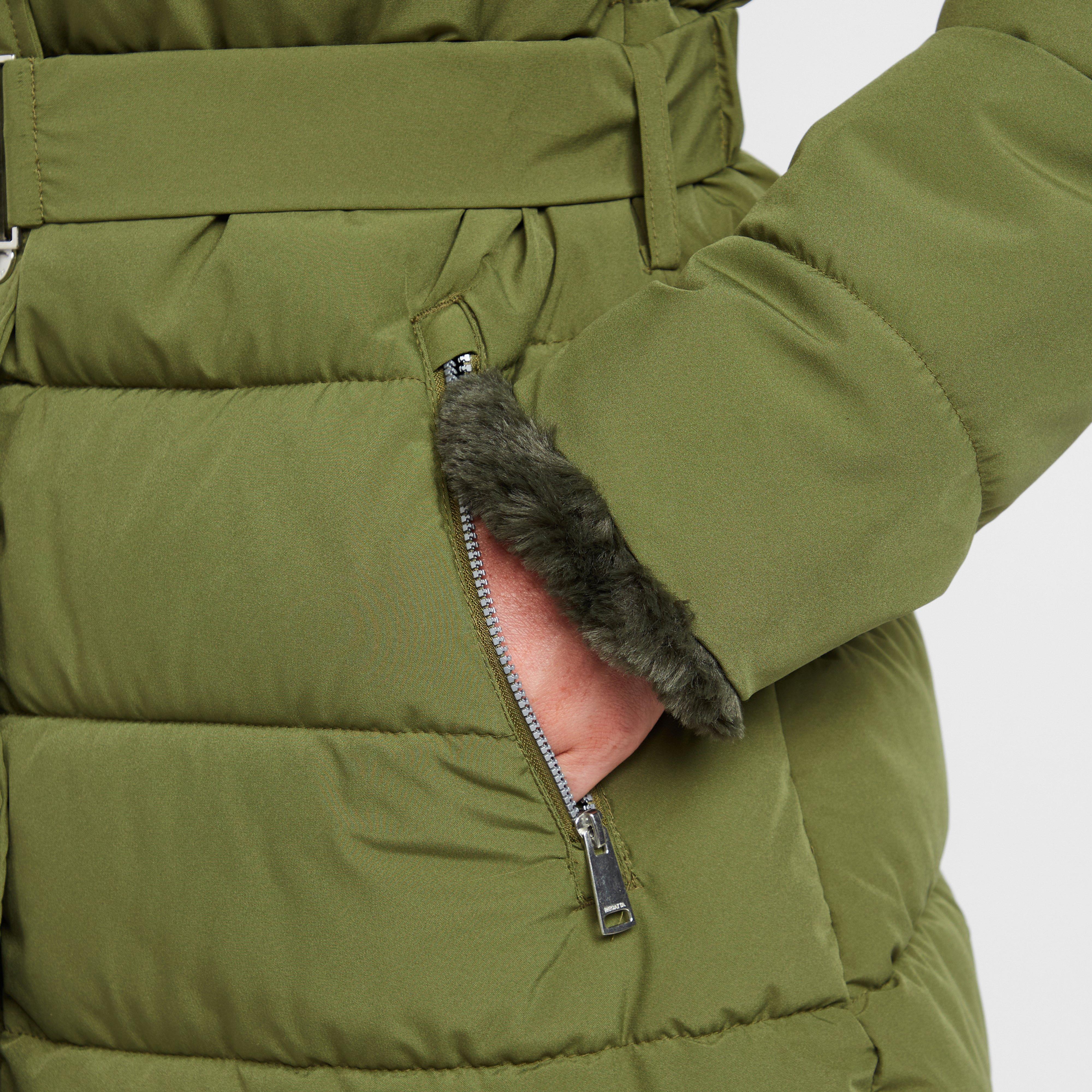 Womens Daleyza Thermal Parka Jacket Green