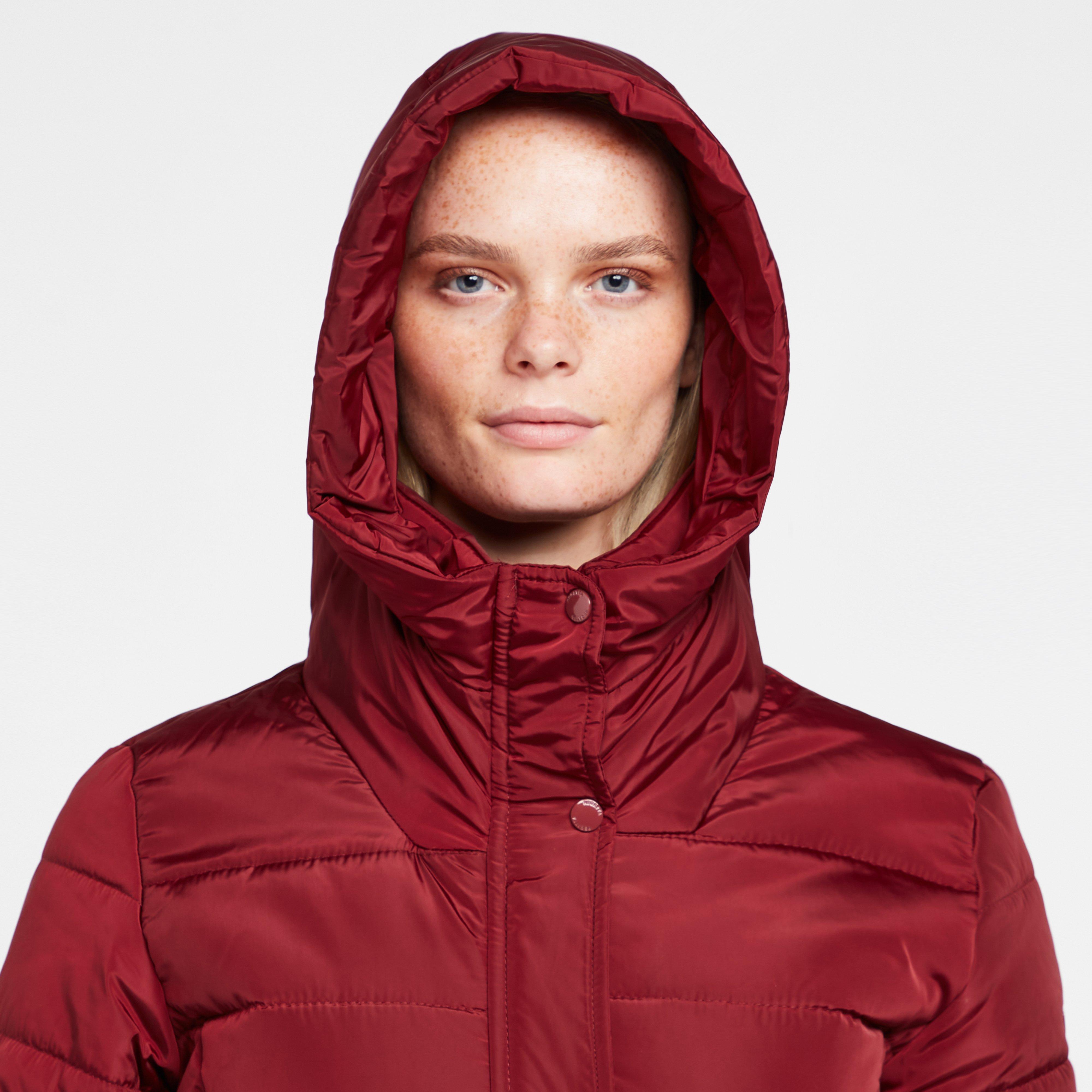 Womens Pamelina Hooded Parka Jacket Red