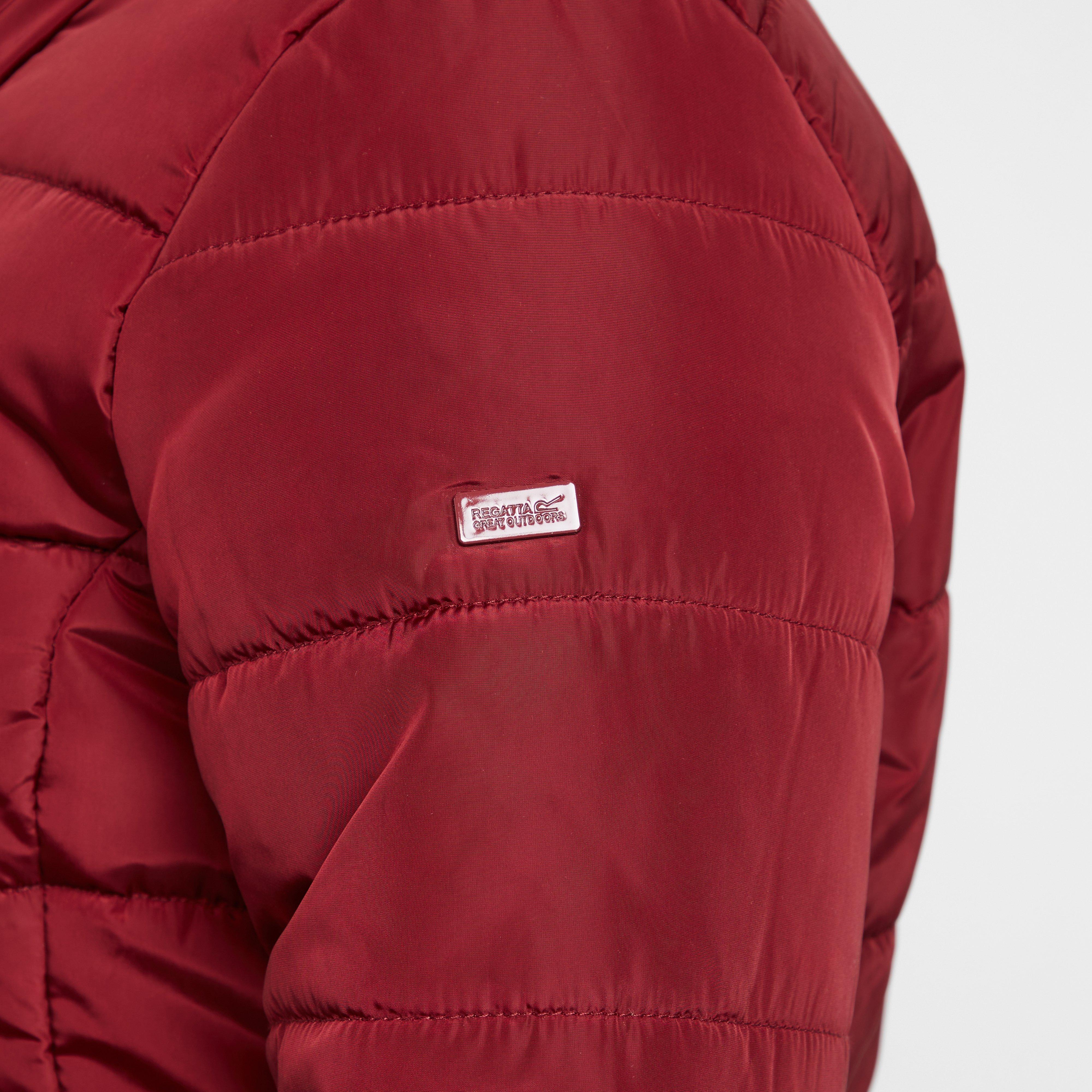 Womens Pamelina Hooded Parka Jacket Red