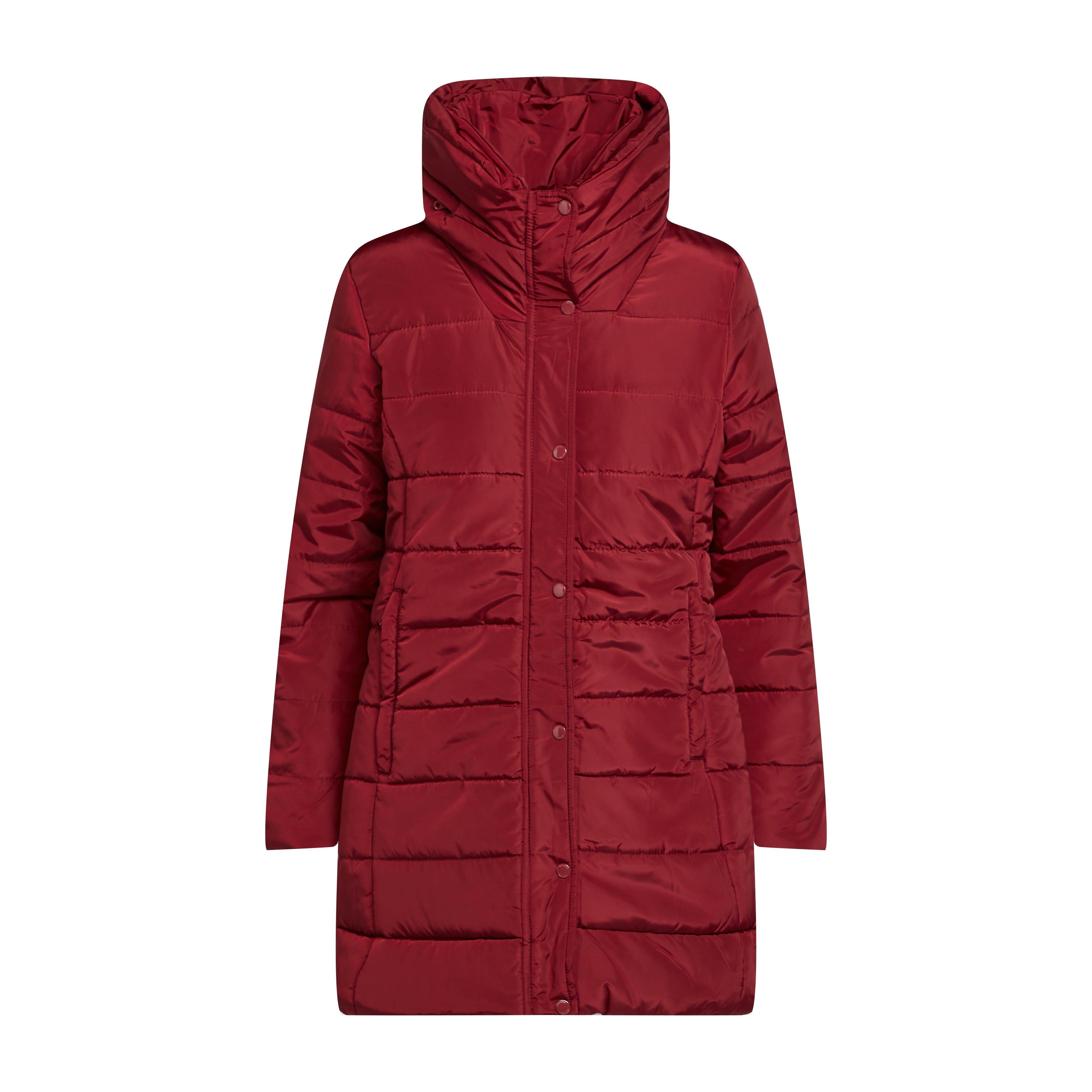 Womens Pamelina Hooded Parka Jacket Red