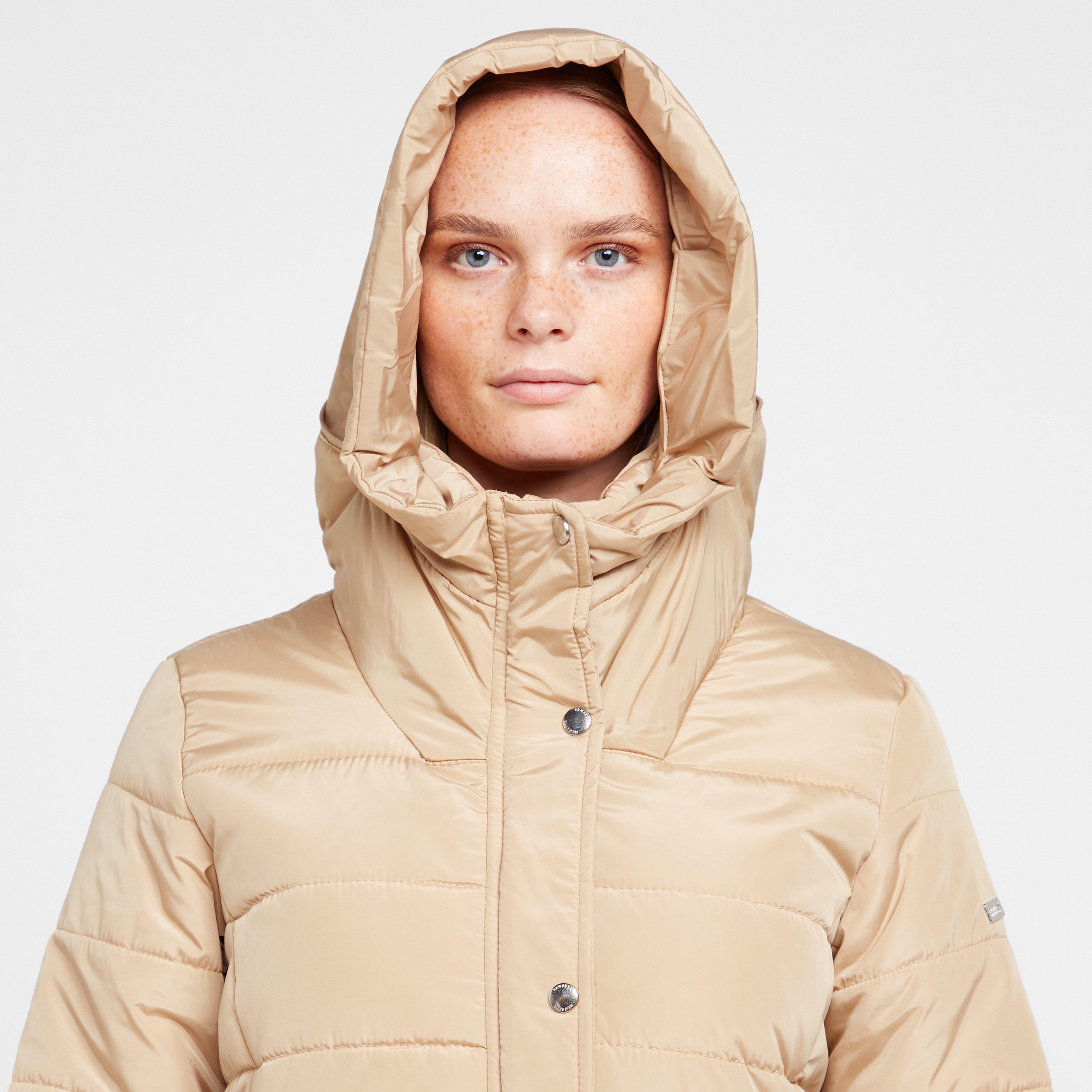 Womens Pamelina Hooded Parka Jacket Cream