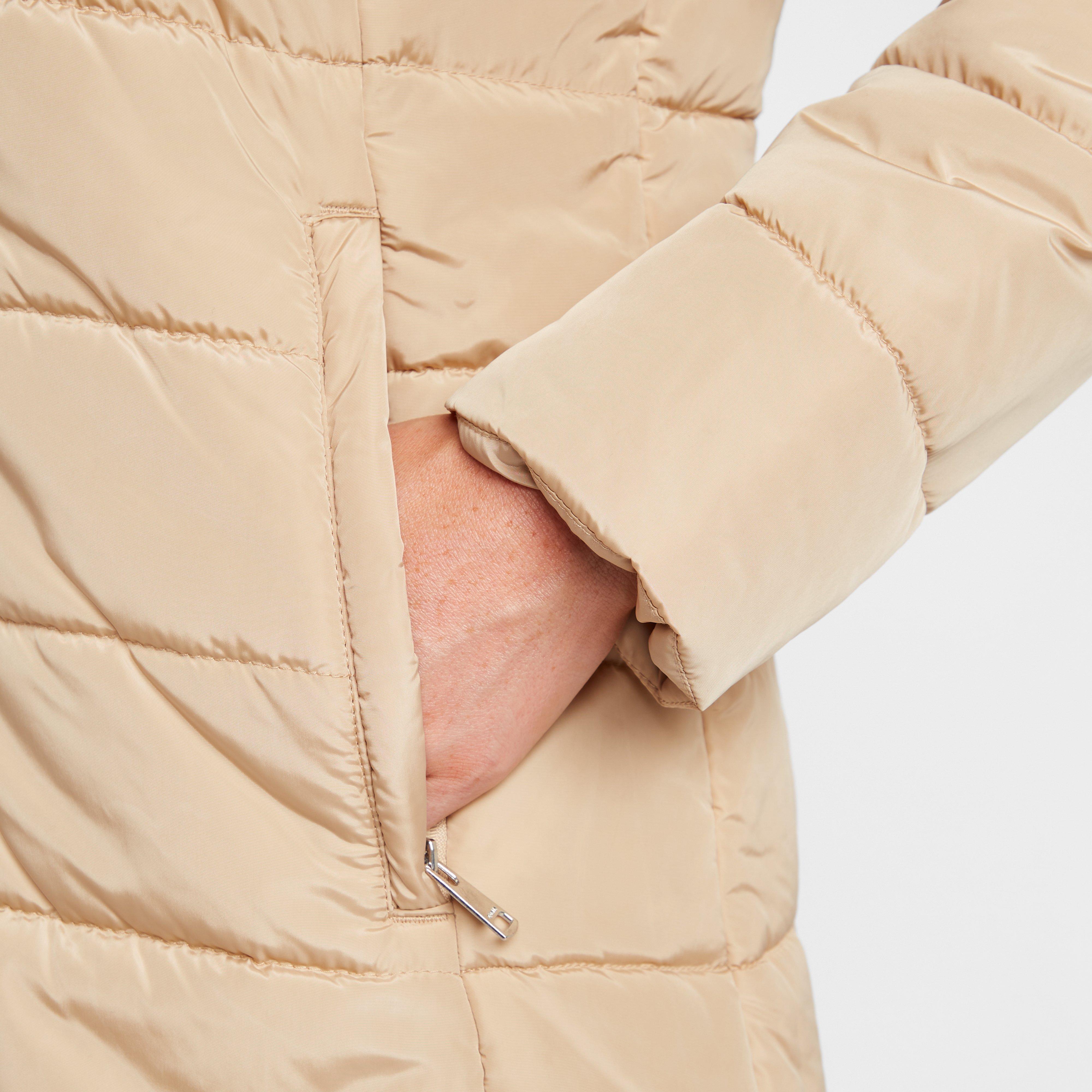 Womens Pamelina Hooded Parka Jacket Cream