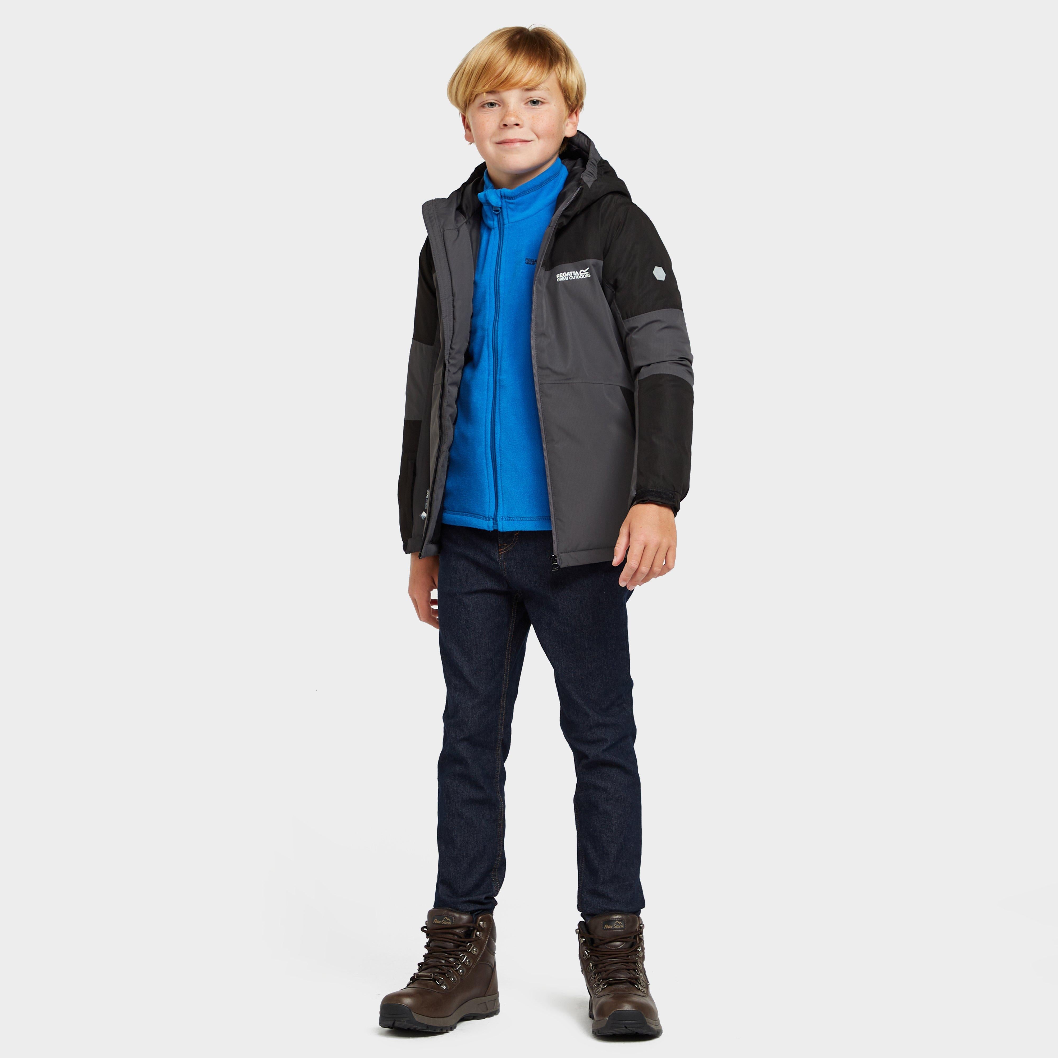 Kids Beamz II Waterproof Jacket Grey/Black