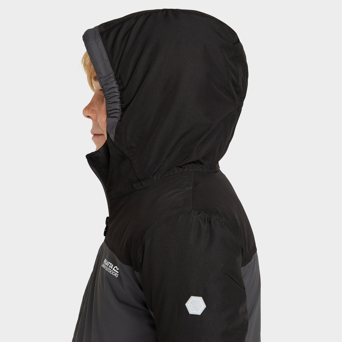 Kids Beamz II Waterproof Jacket Grey/Black