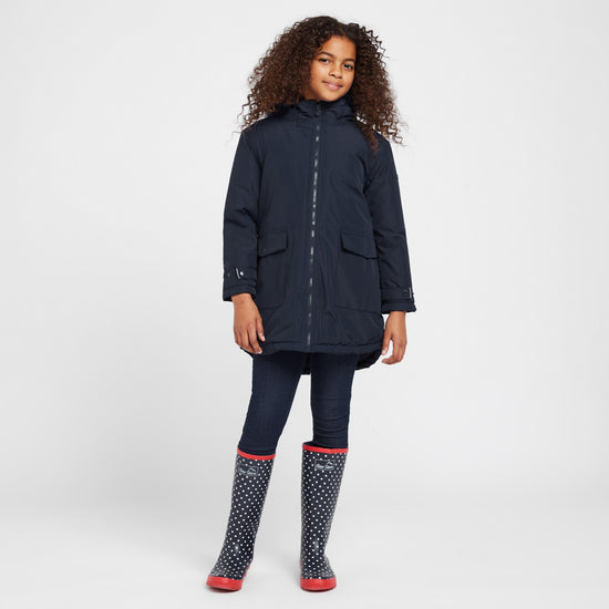 Kids Adelyn Waterproof Parka Jacket Navy
