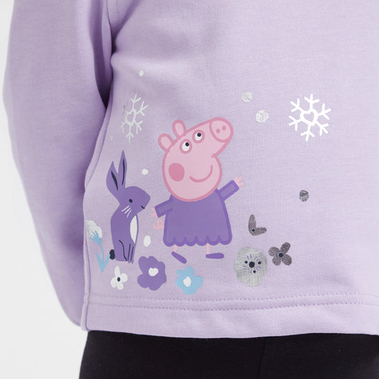 Kids Peppa Pig Hoody Lilac