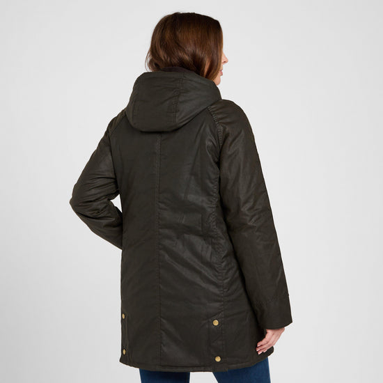 Womens Bower Wax Jacket Olive