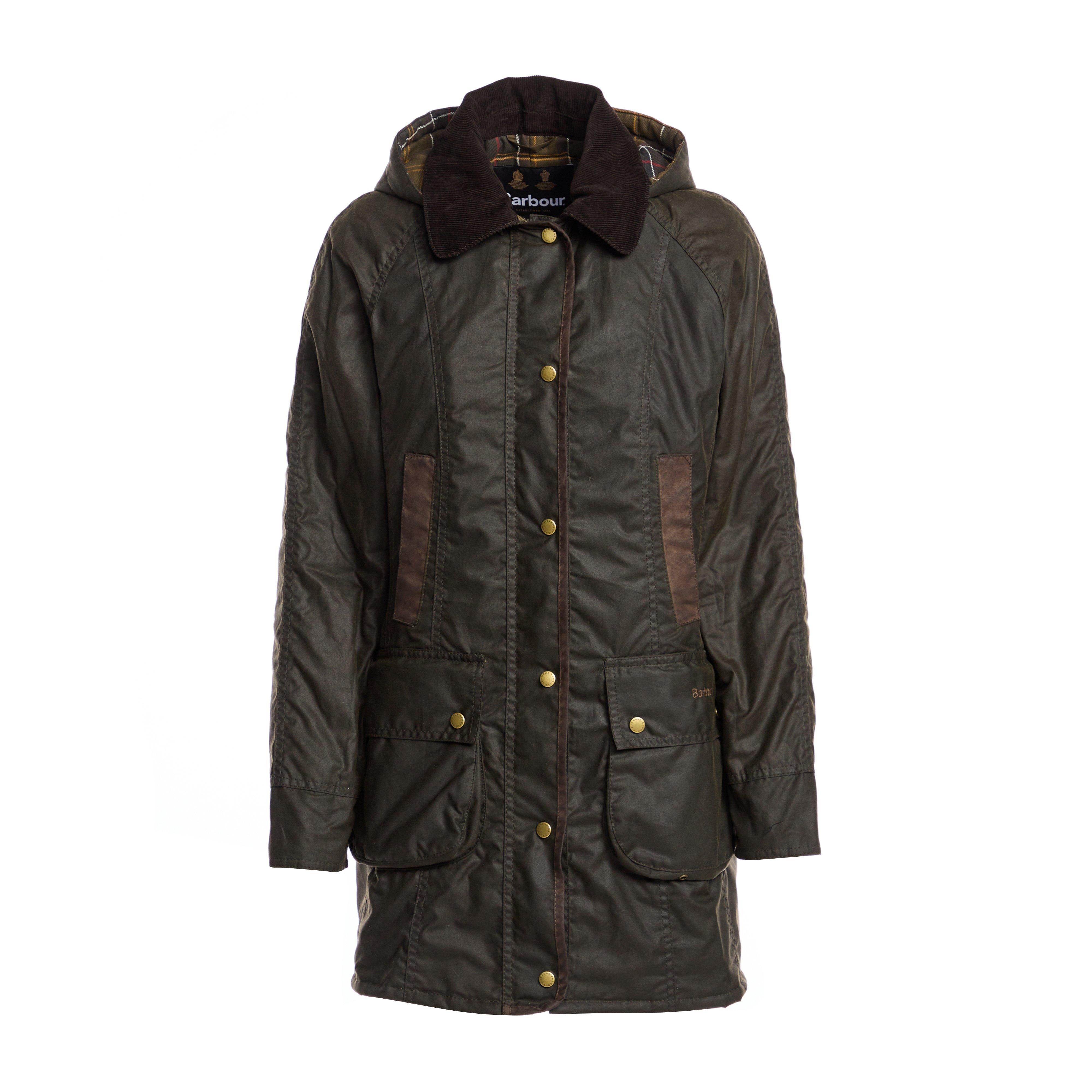 Womens Bower Wax Jacket Olive