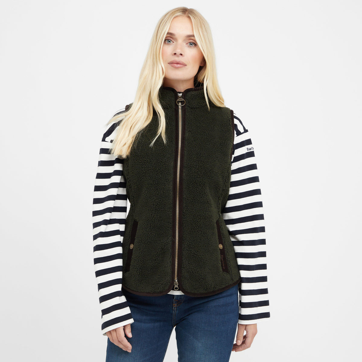 Womens Burford Fleece Gilet Olive