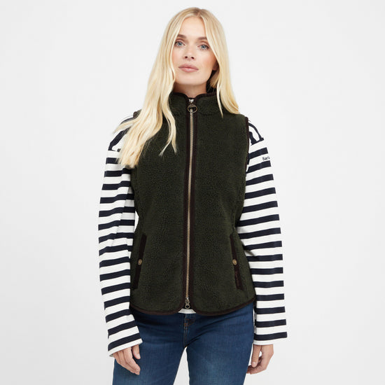 Womens Burford Fleece Gilet Olive