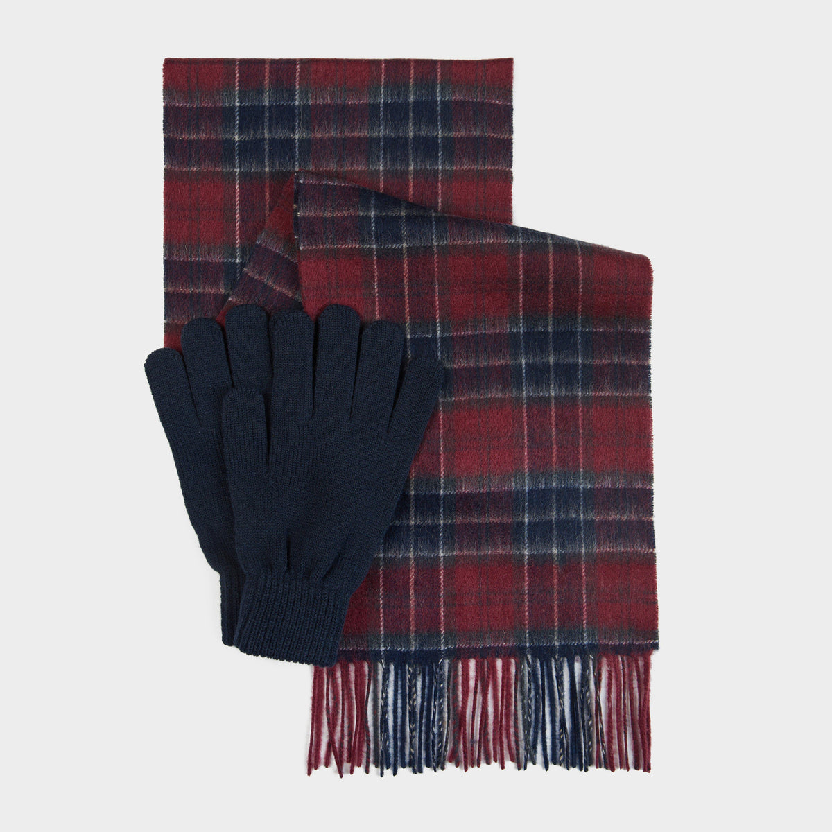 Mens Scarf & Glove Gift Set Navy