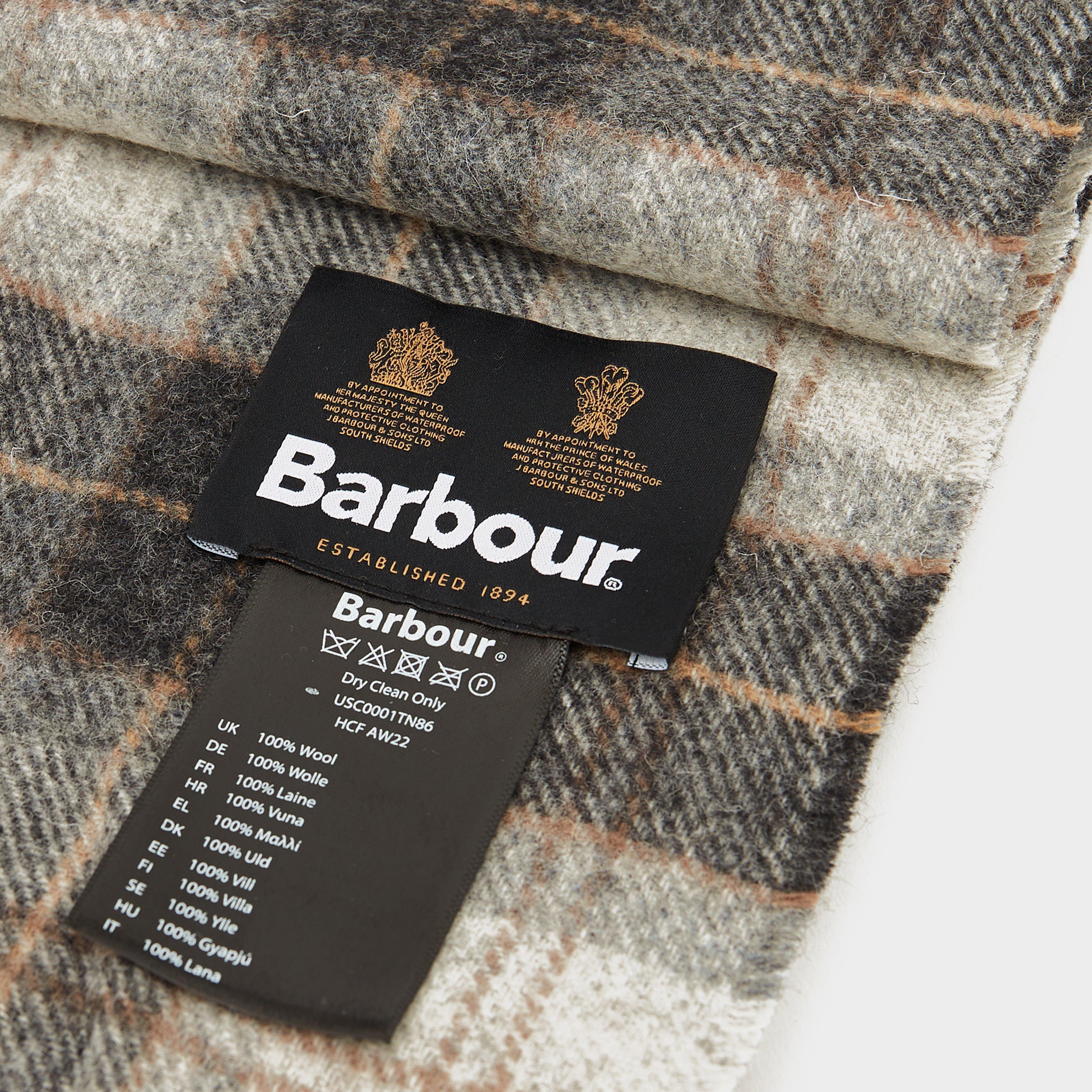 Adults Tartan Lambswool Scarf Greystone