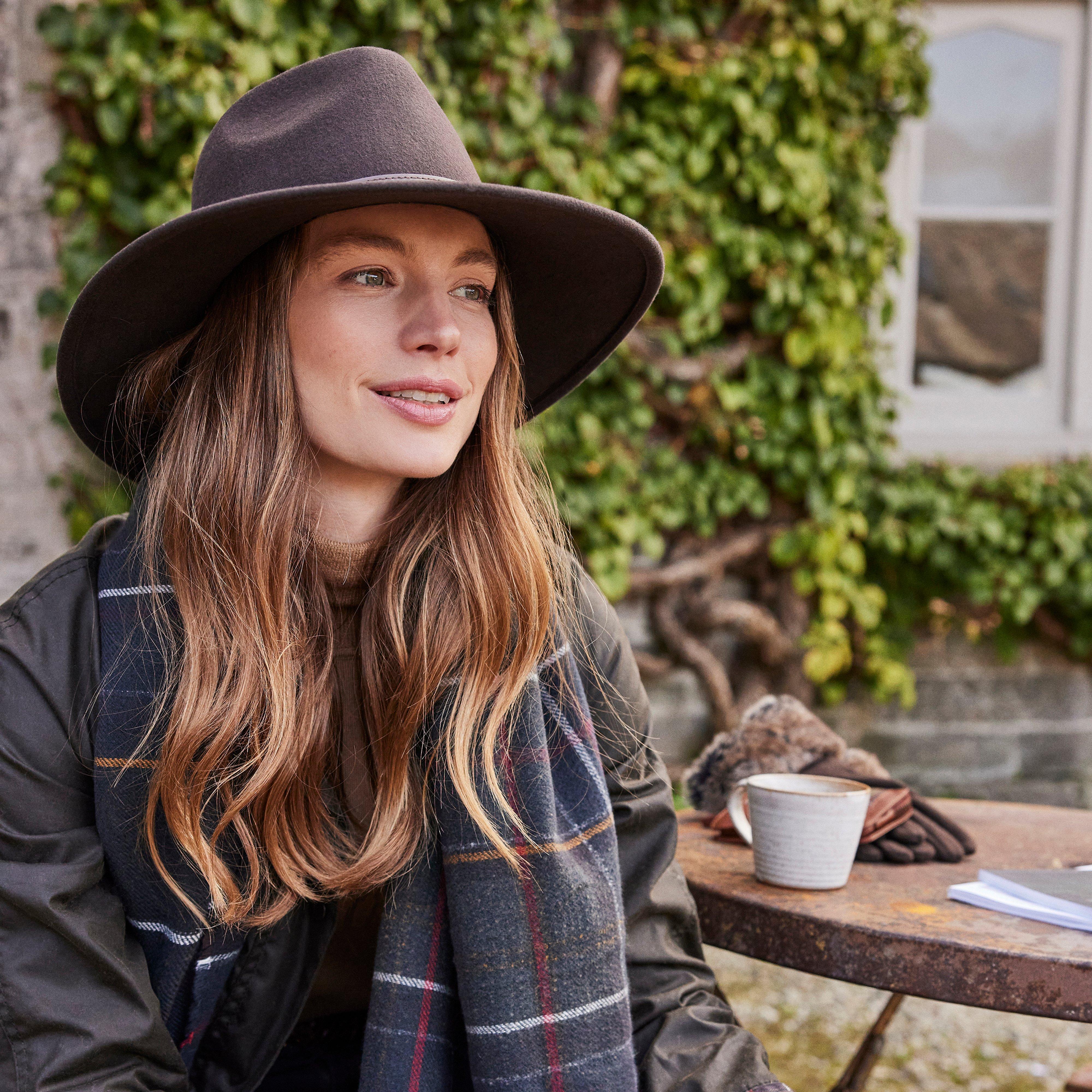 Womens Tack Fedora Chocolate/Praline