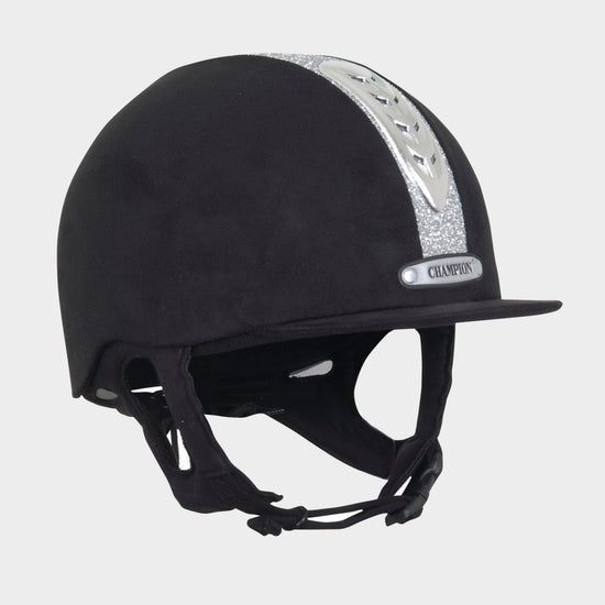 X-Air Dazzle Riding Hat Black/Silver