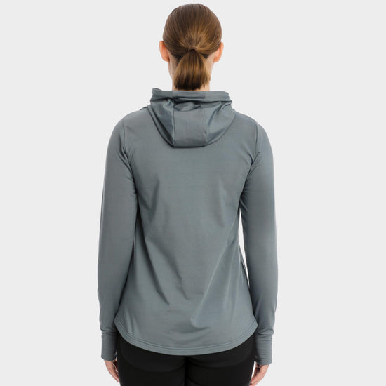 Womens Tech Hooded Fleece Grey