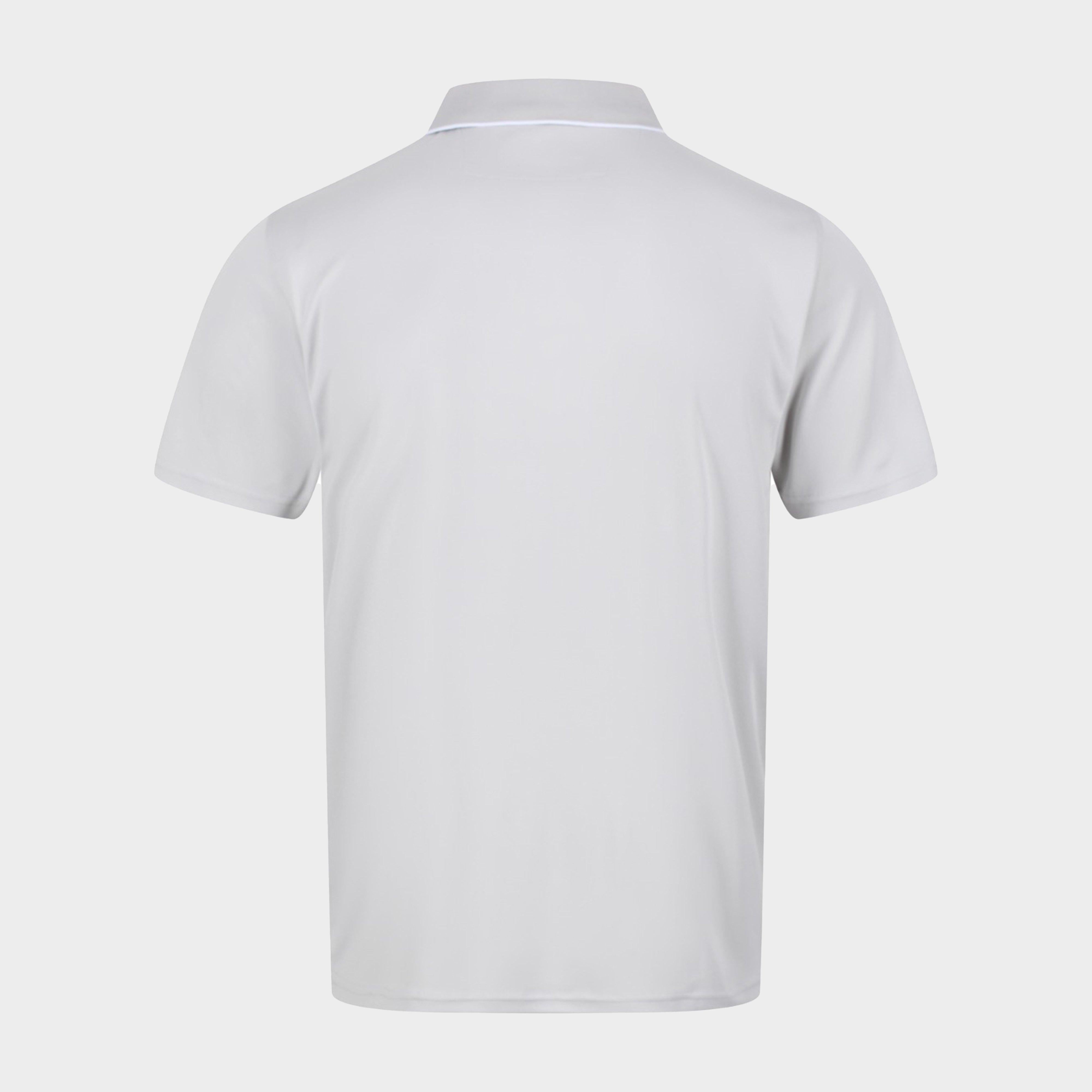 Mens Maverik V Polo Shirt Silver Grey