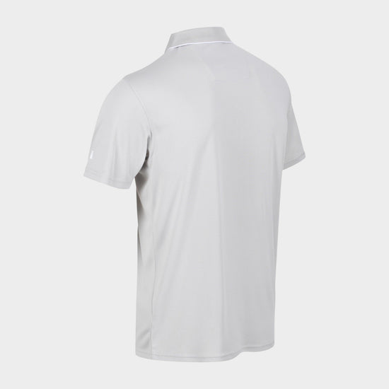 Mens Maverik V Polo Shirt Silver Grey