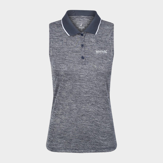 Womens Tima II Sleeveless Polo Shirt Navy