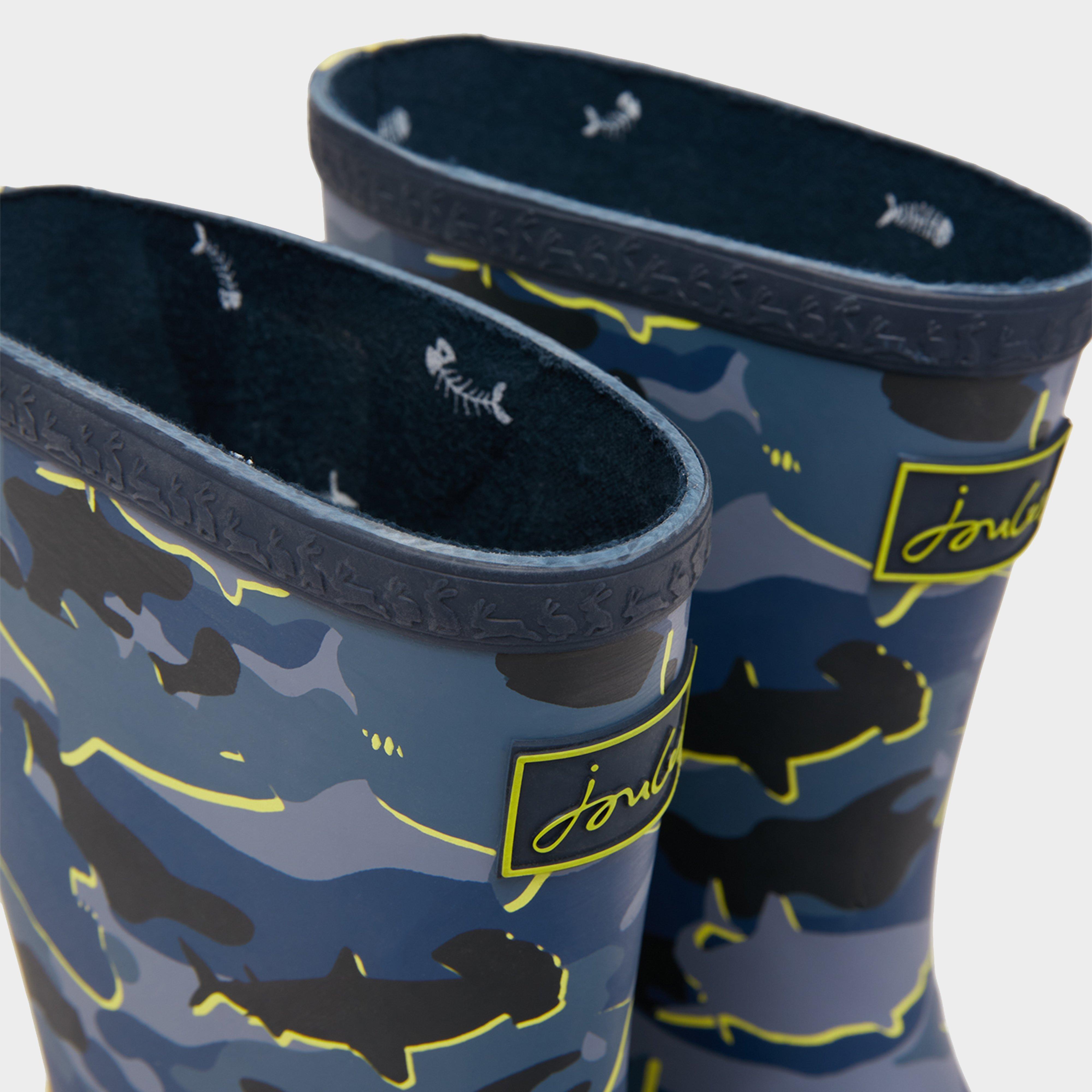 Kids' Roll Up Wellies Camo Shark