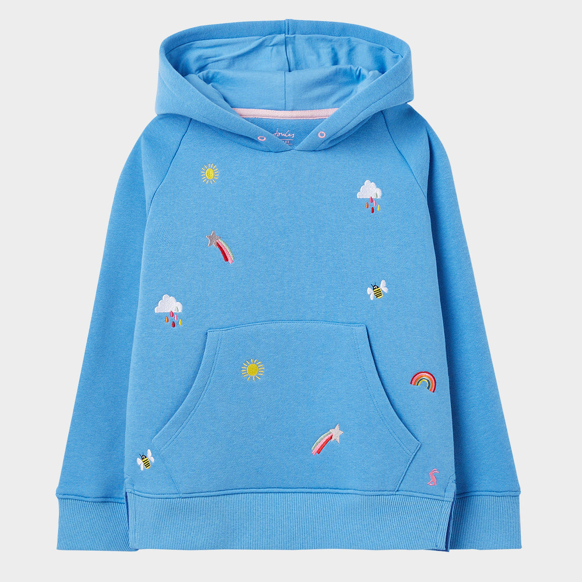 Kids Lucas Raglan Sleeve Hooded Sweatshirt Blue Weather