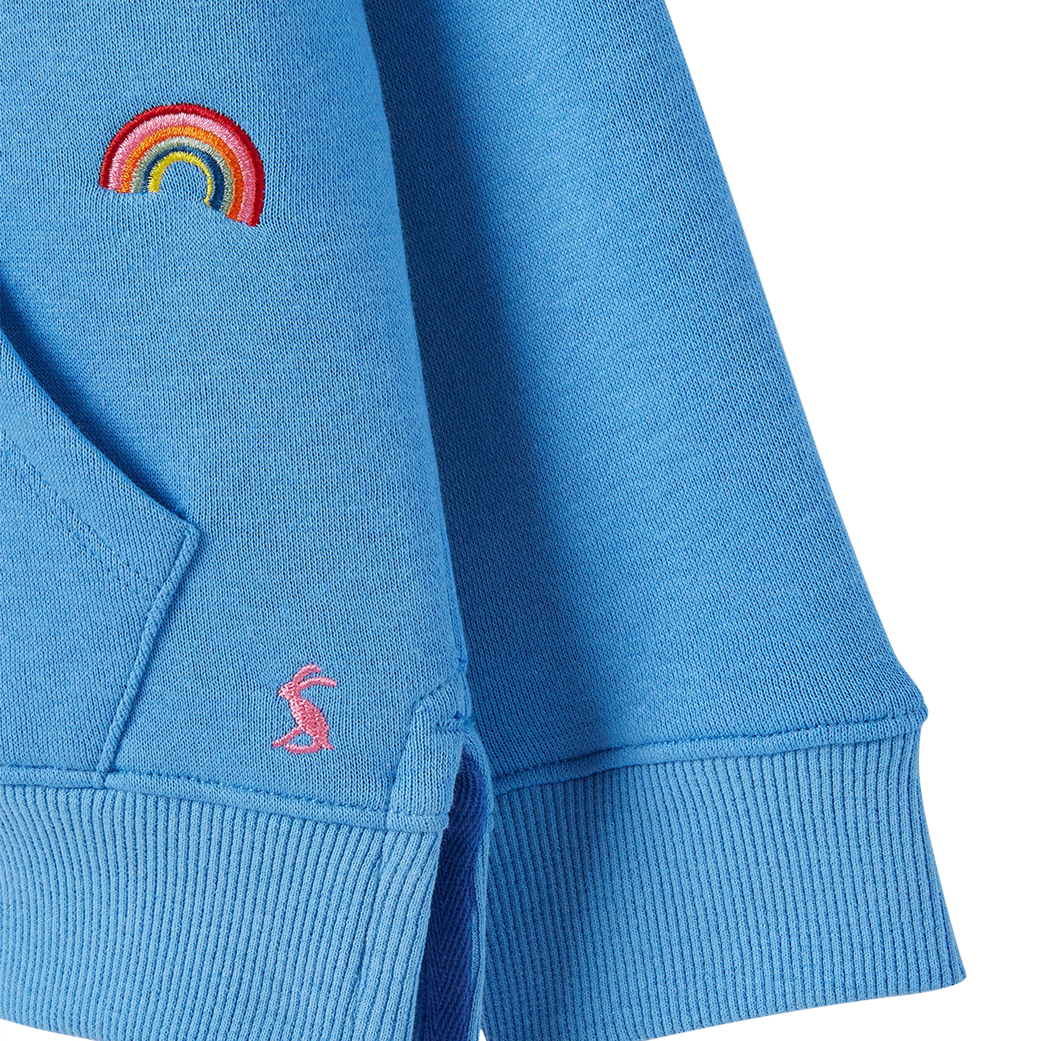 Kids Lucas Raglan Sleeve Hooded Sweatshirt Blue Weather