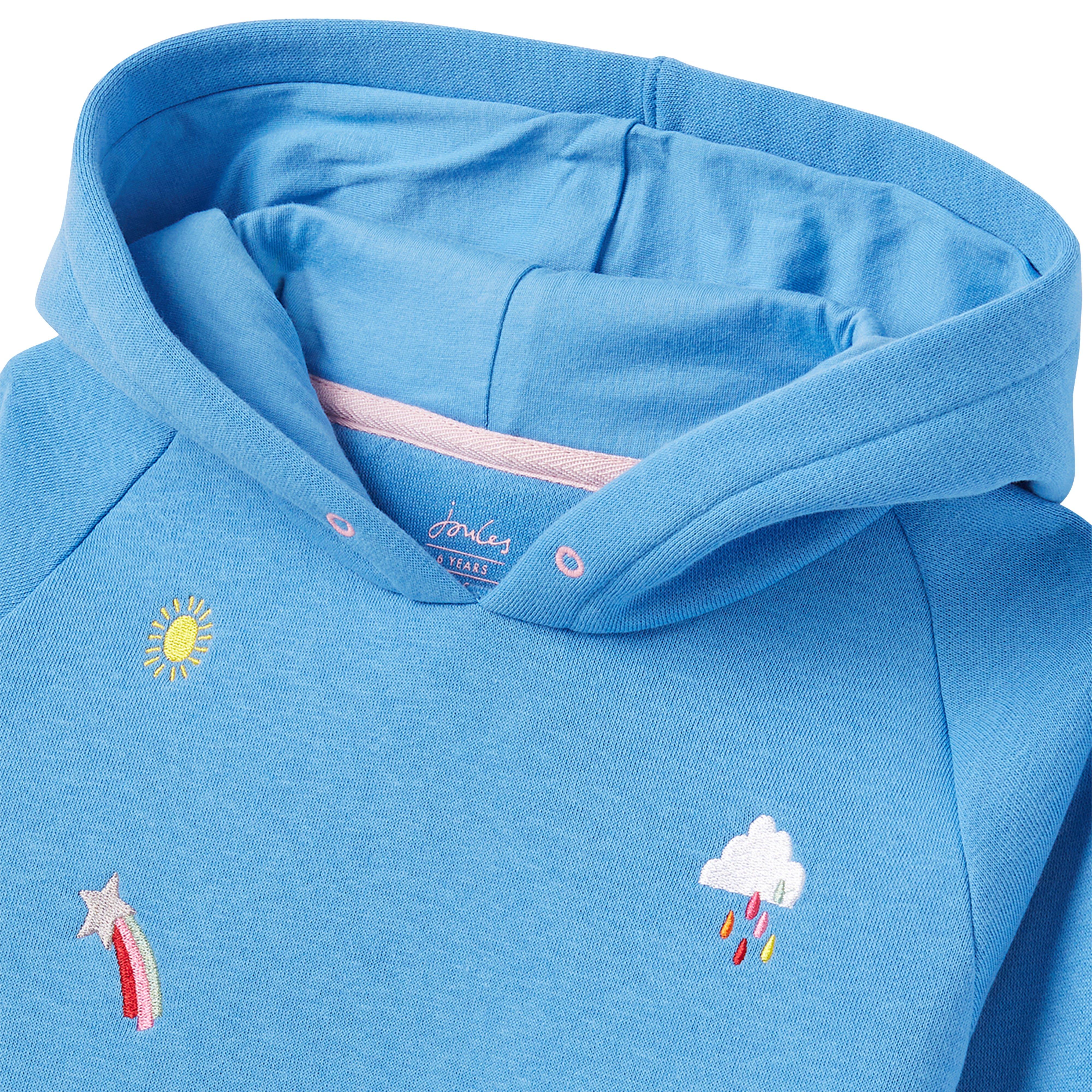 Kids Lucas Raglan Sleeve Hooded Sweatshirt Blue Weather