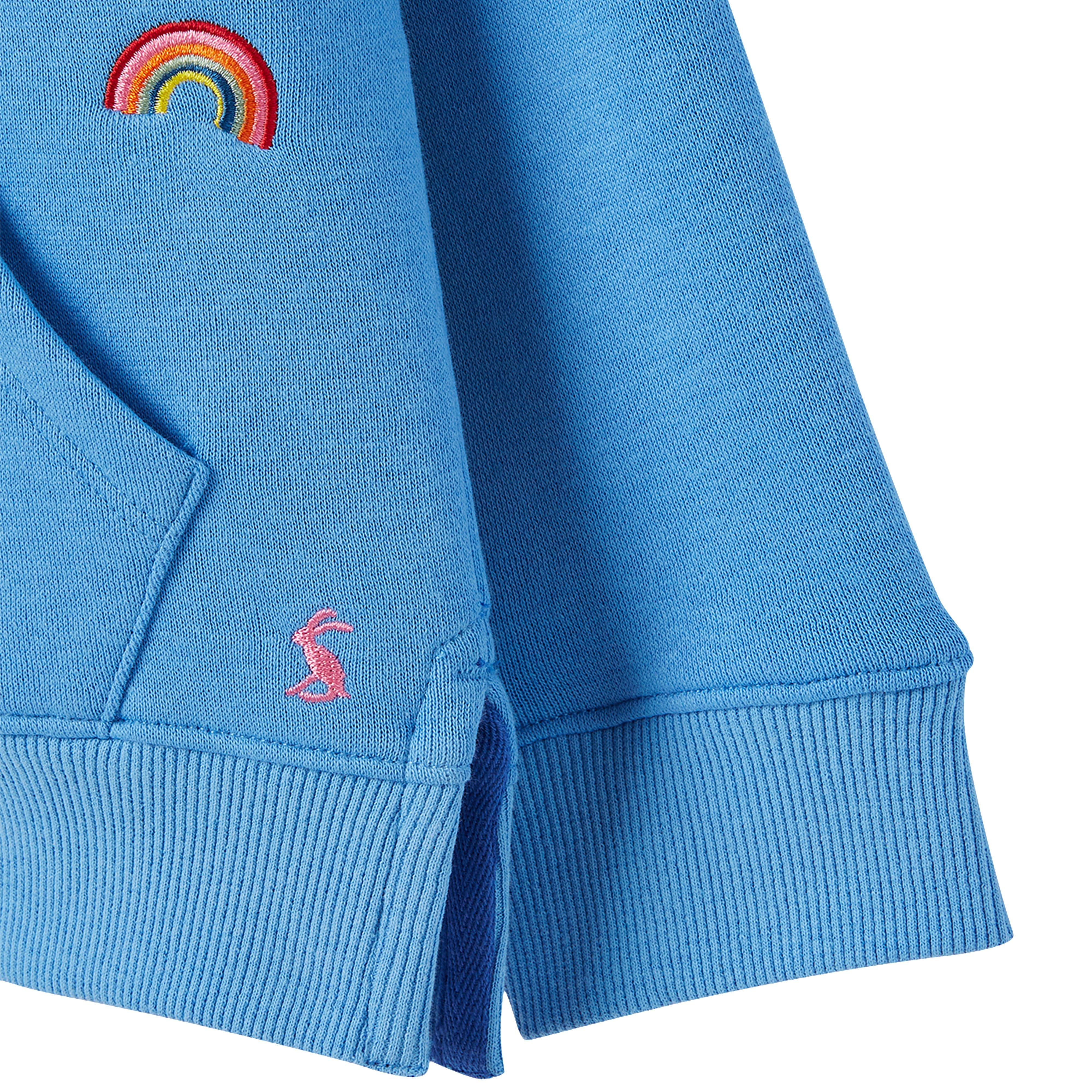 Kids Lucas Raglan Sleeve Hooded Sweatshirt Blue Weather