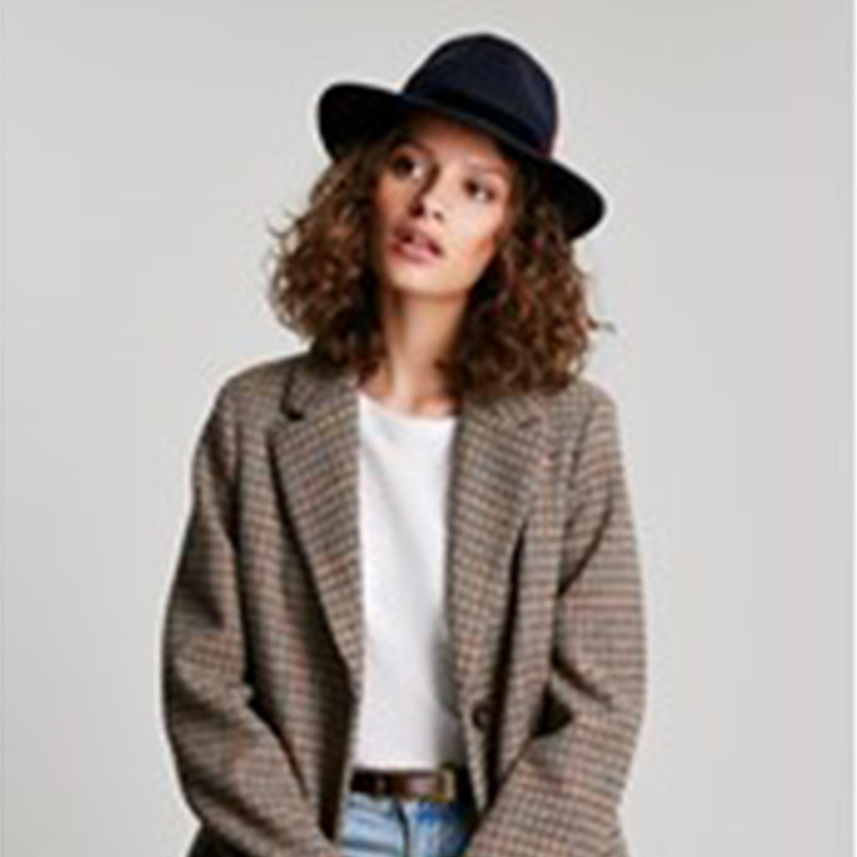 Womens Fedora Hat French Navy