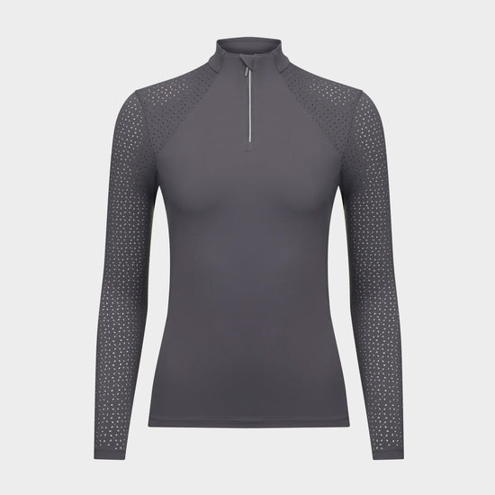 Long Sleeve Lazercut Base Layer Grey