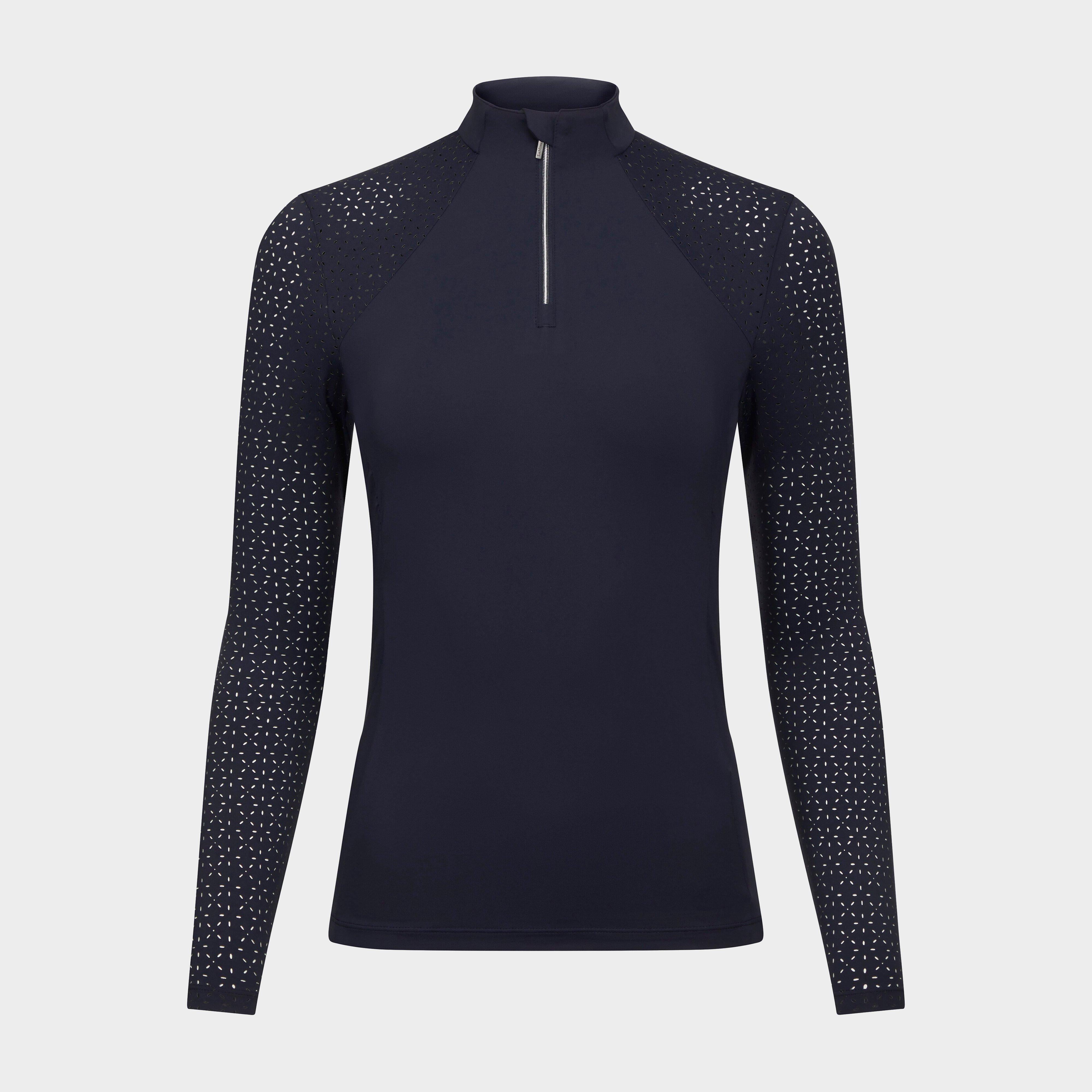 Long Sleeve Lazercut Base Layer Navy