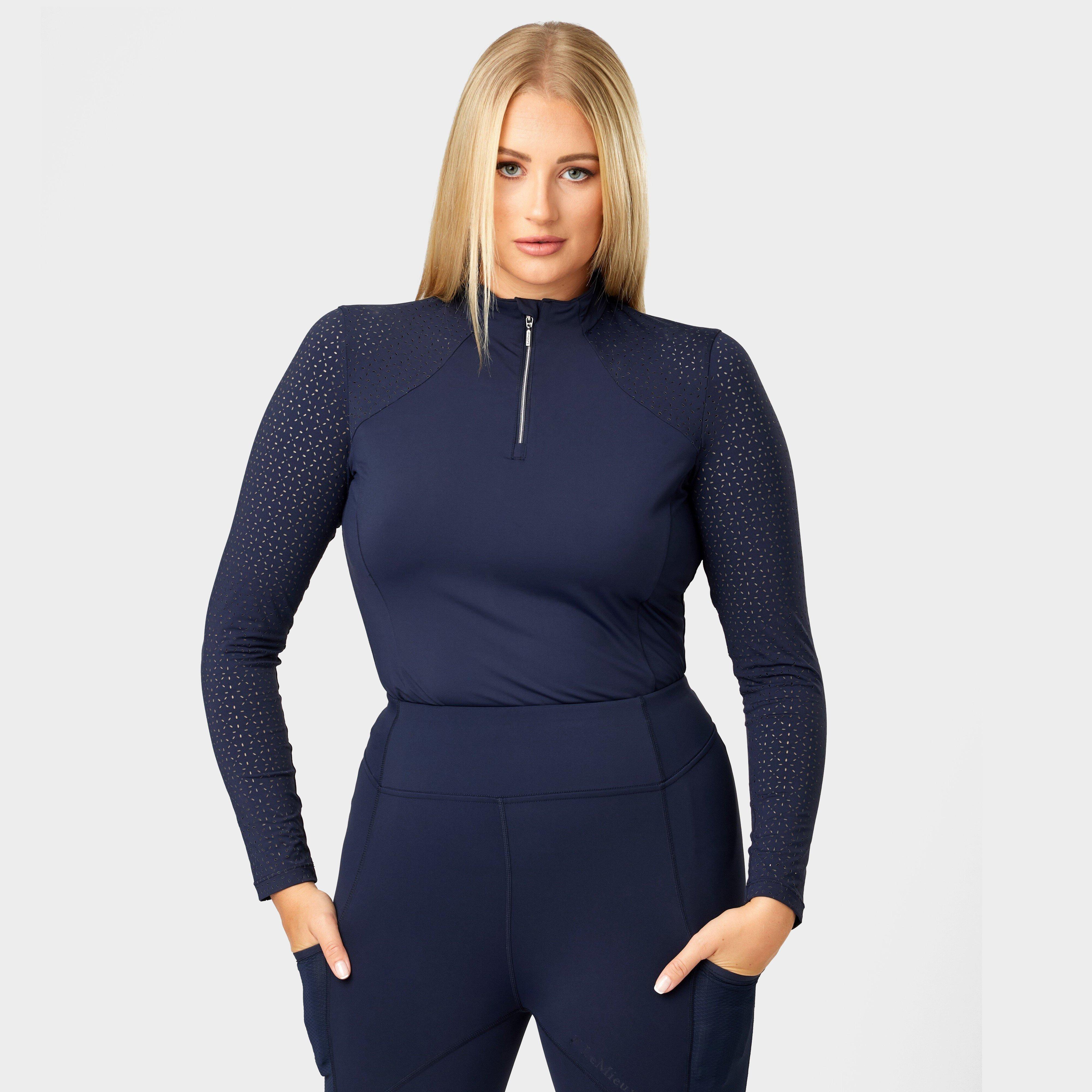Long Sleeve Lazercut Base Layer Navy