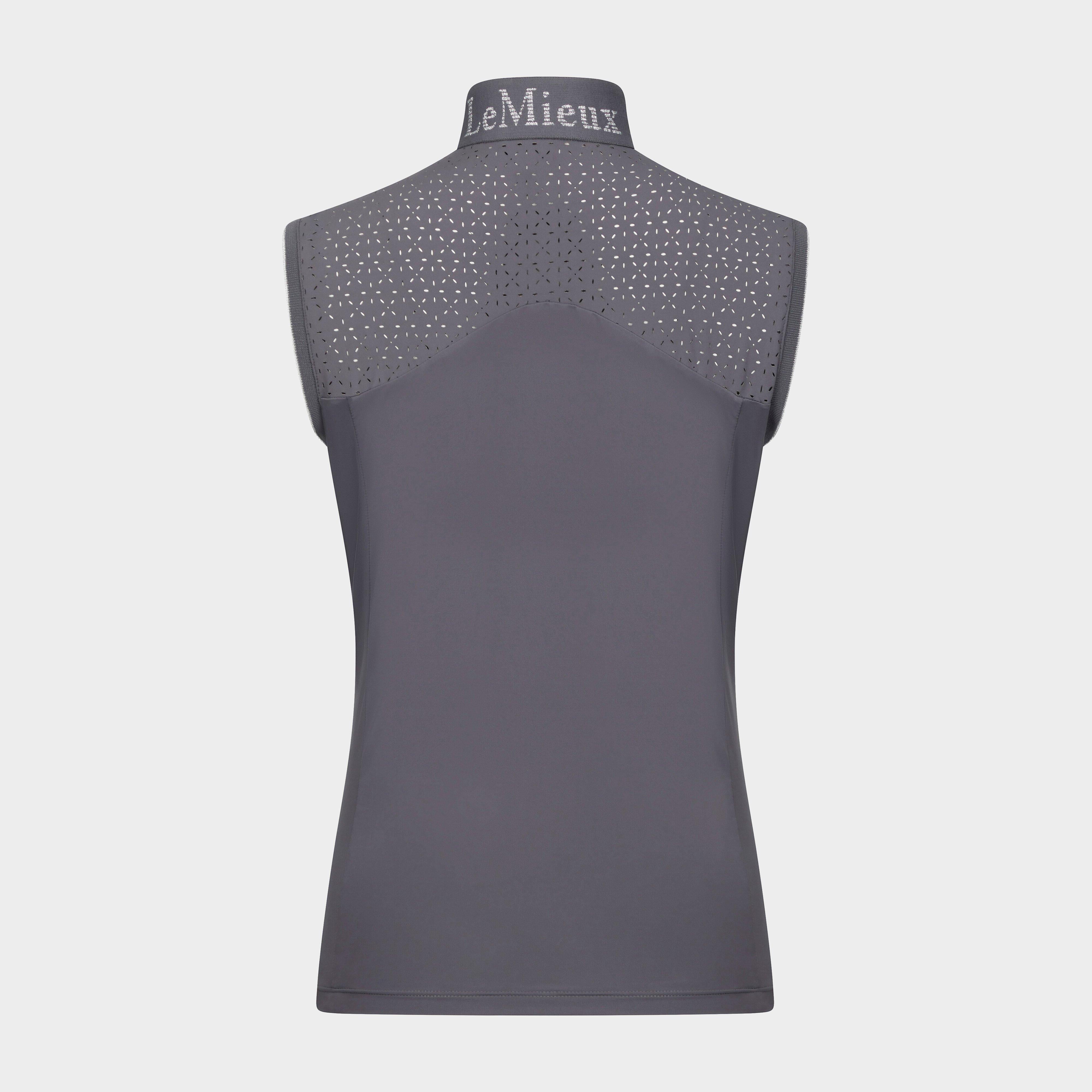 Womens Sleeveless Lazercut Base Layer Grey