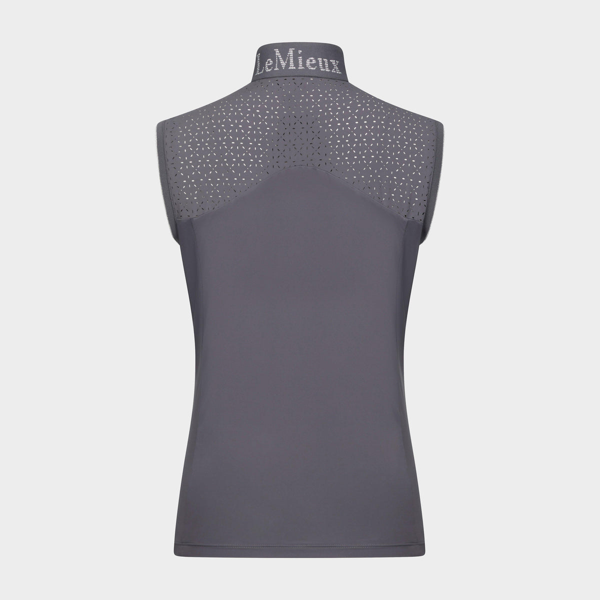 Womens Sleeveless Lazercut Base Layer Grey
