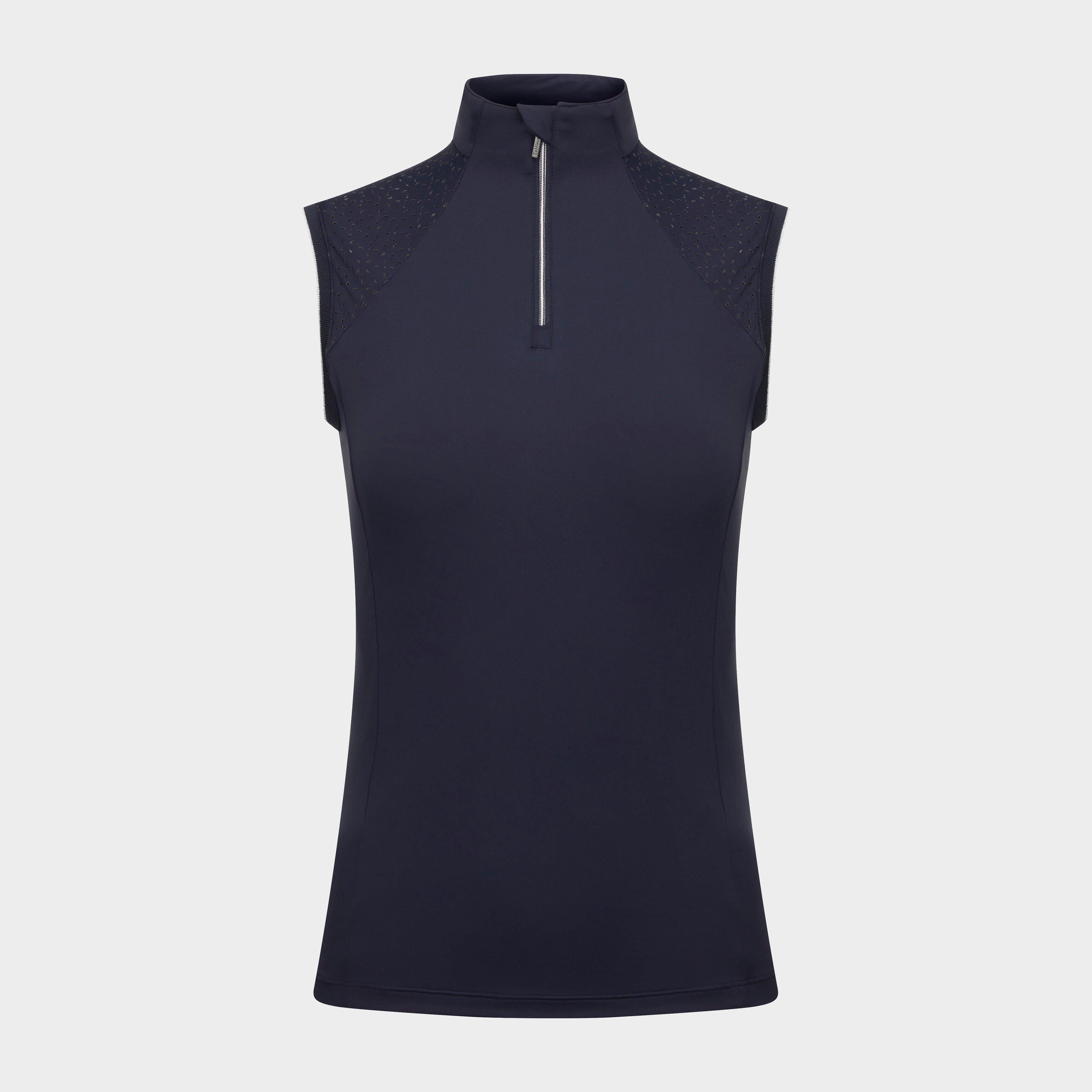 Womens Sleeveless Lazercut Base Layer Navy