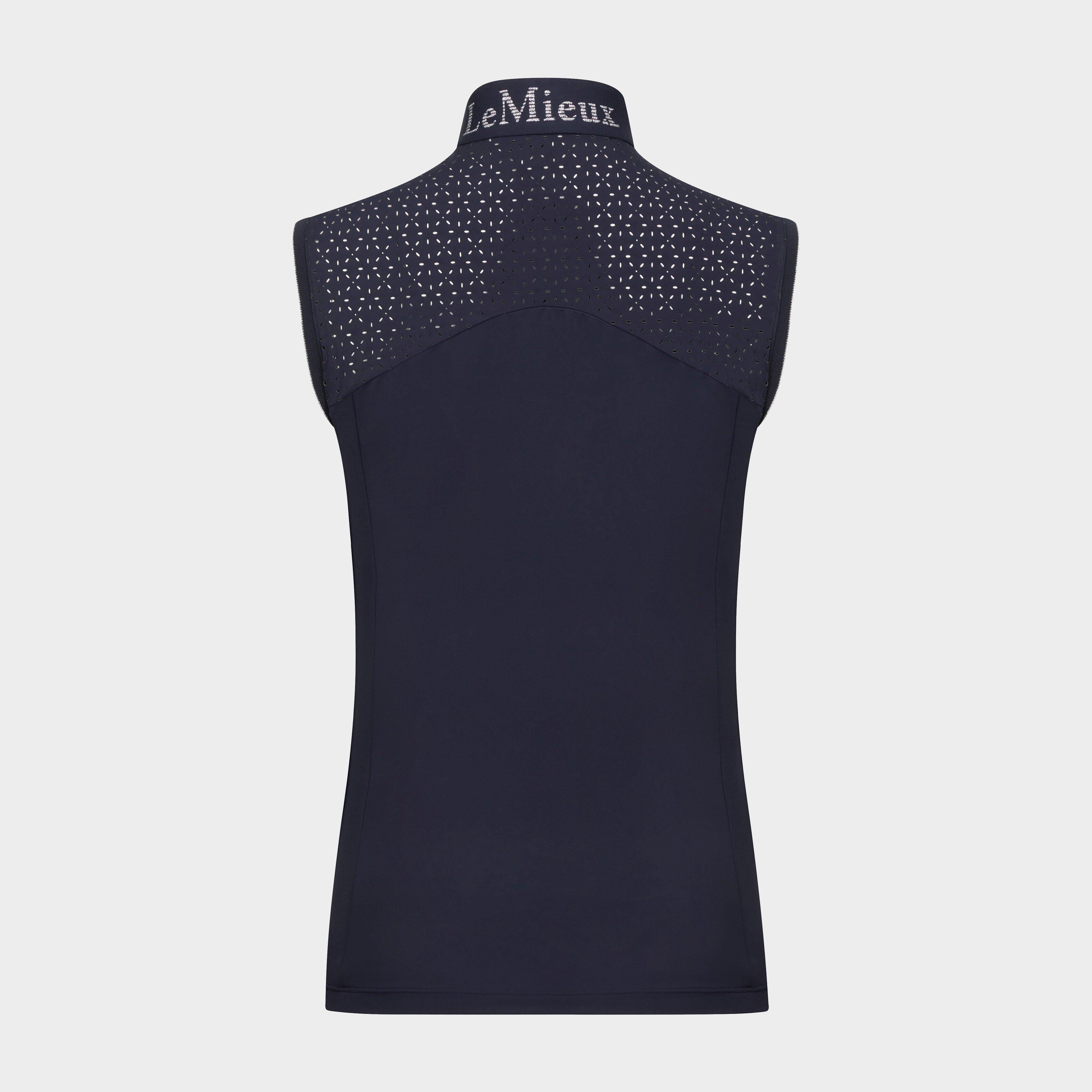 Womens Sleeveless Lazercut Base Layer Navy