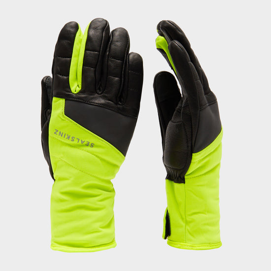 Waterproof Extreme Cold Weather Gauntlet Gloves Black/Yellow