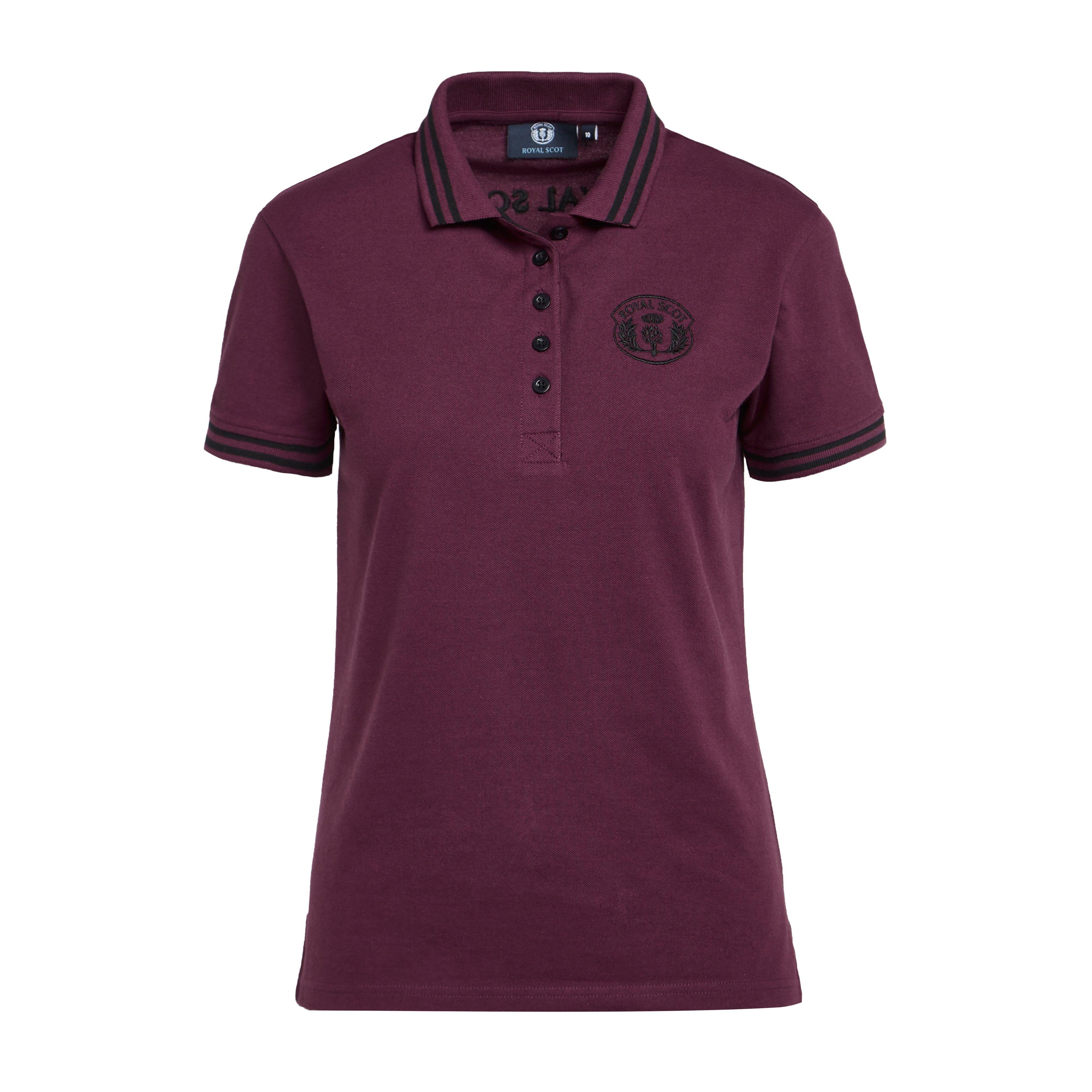 Womens Faith Short Sleeved Polo Shirt Wine
