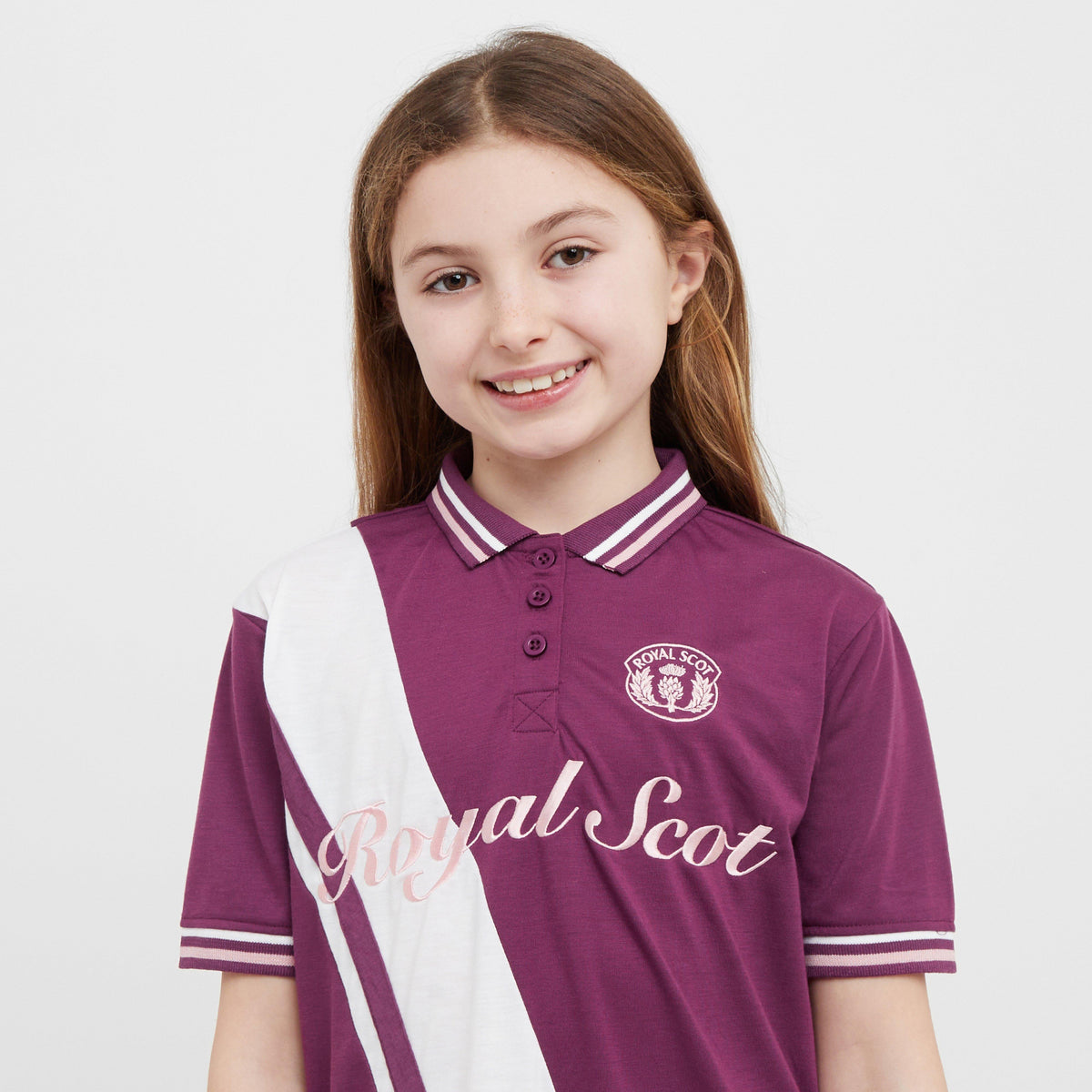 Kids Nora Team Short Sleeved Polo Shirt Wine