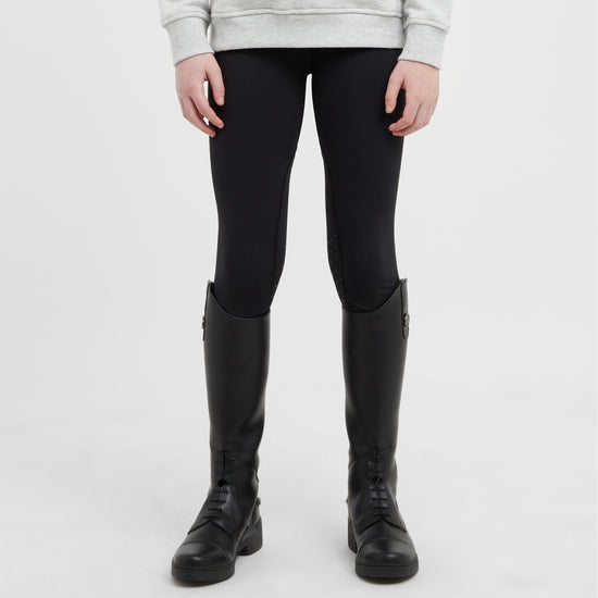 Kids Ivy Knee Patch Riding Tights Black Caviar
