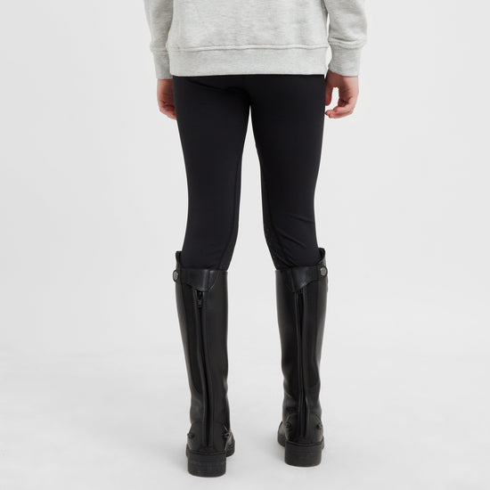 Kids Ivy Knee Patch Riding Tights Black Caviar