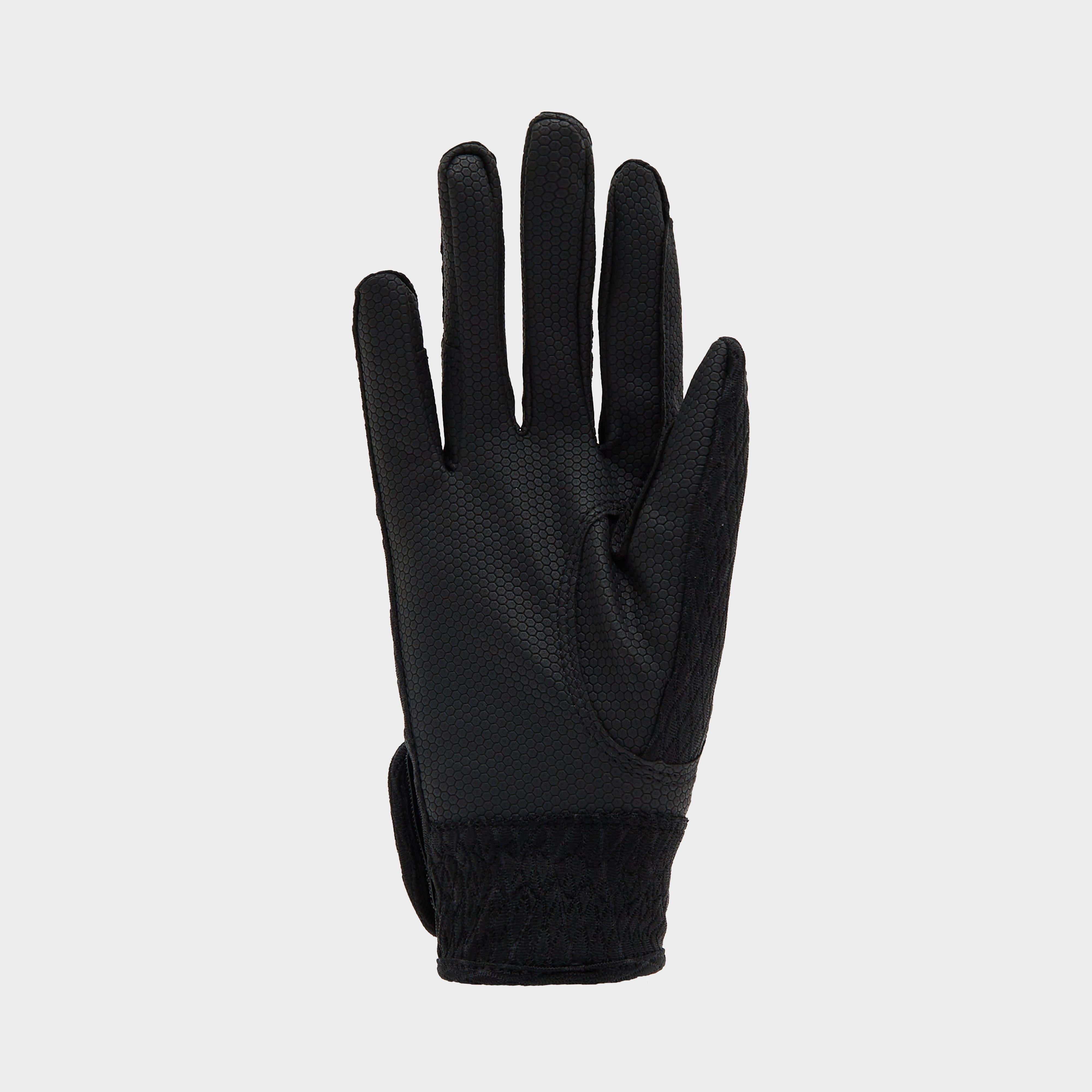 Adults Silicone Grip Riding Gloves Black