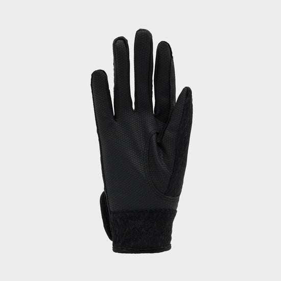 Adults Silicone Grip Riding Gloves Black
