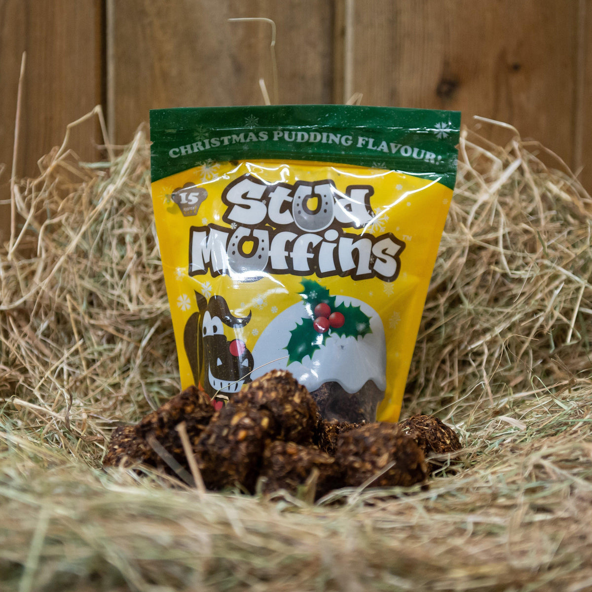 Christmas Pudding Flavour Stud Muffins 15 Pack